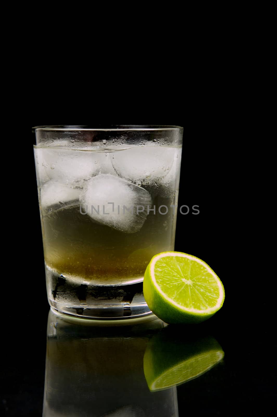 A glass of lemon lime and bitters
