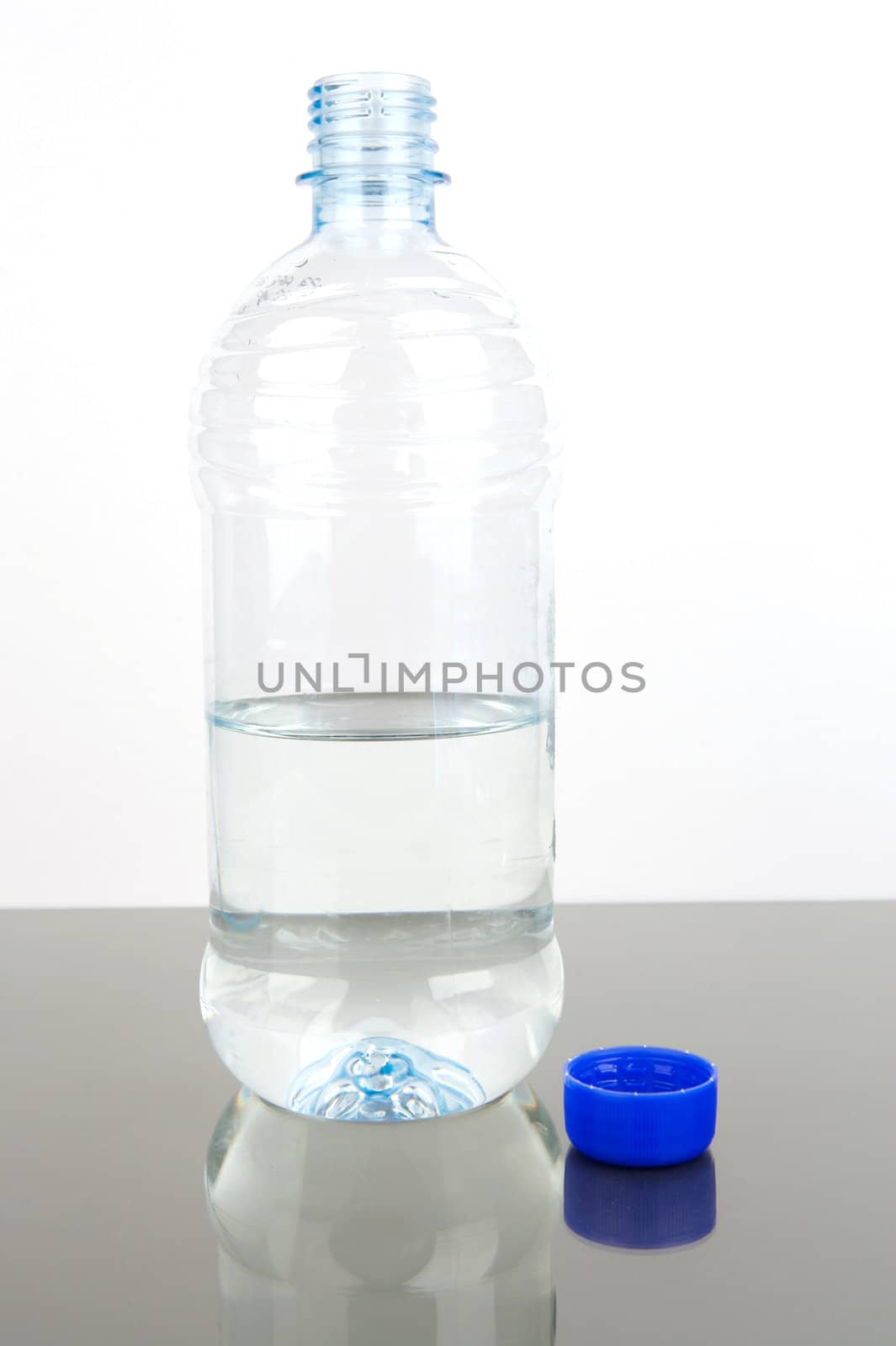 Drinking Water isolated against a black and white background