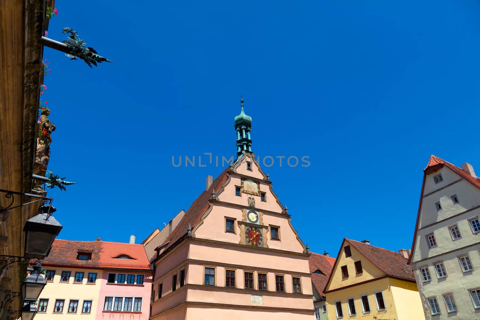 The market square in Rothenburg ob der Tauber, Bavaria.