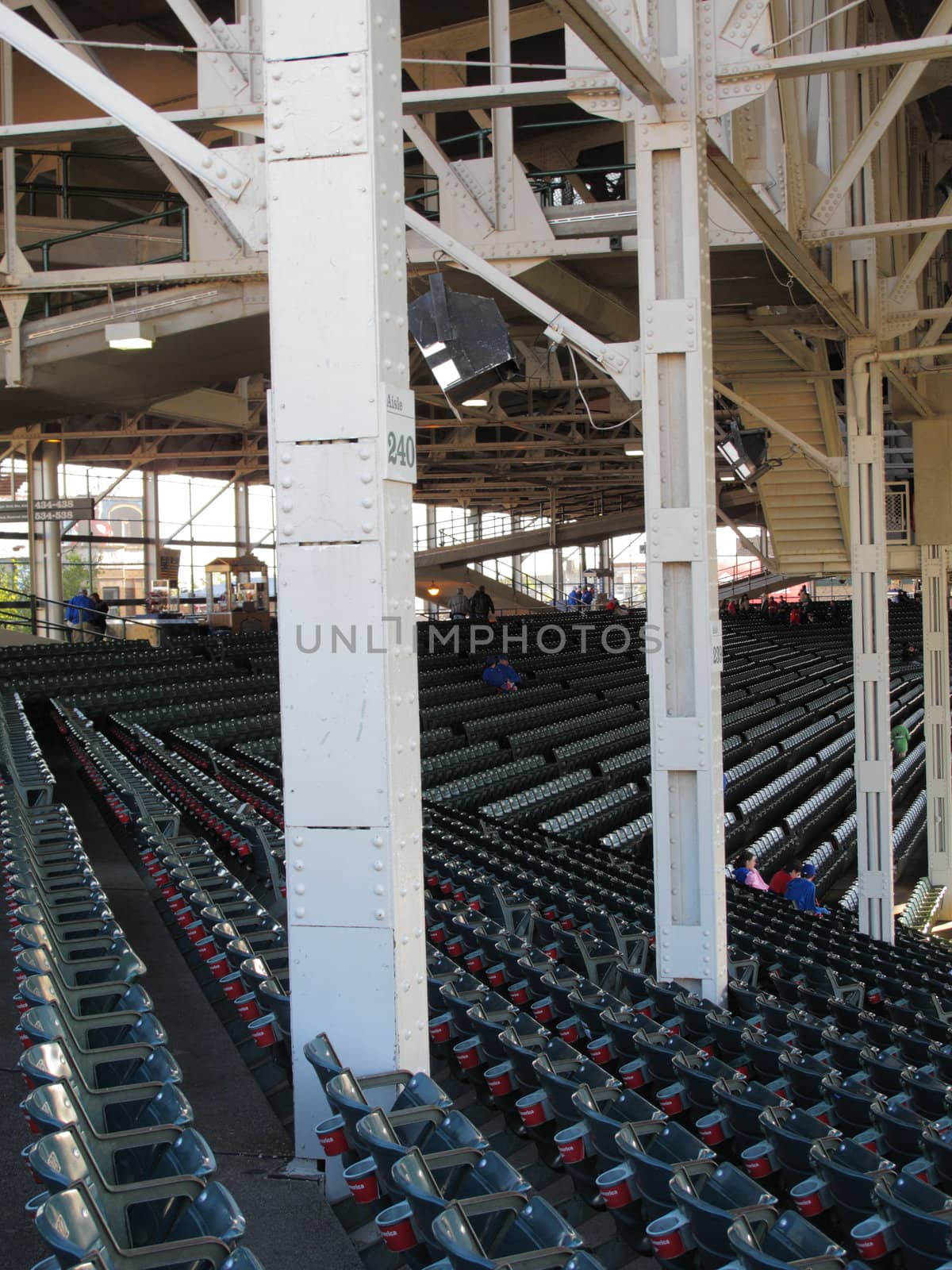 Obstructed seating at the Cubs old time home ballpark