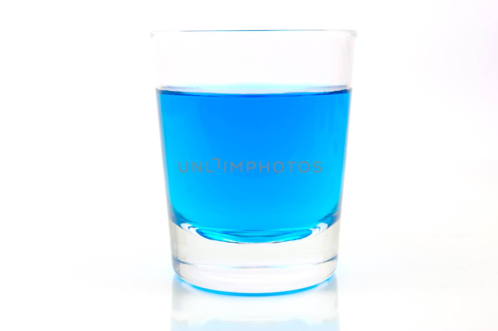 Glasses of soft drink isolated against a white background