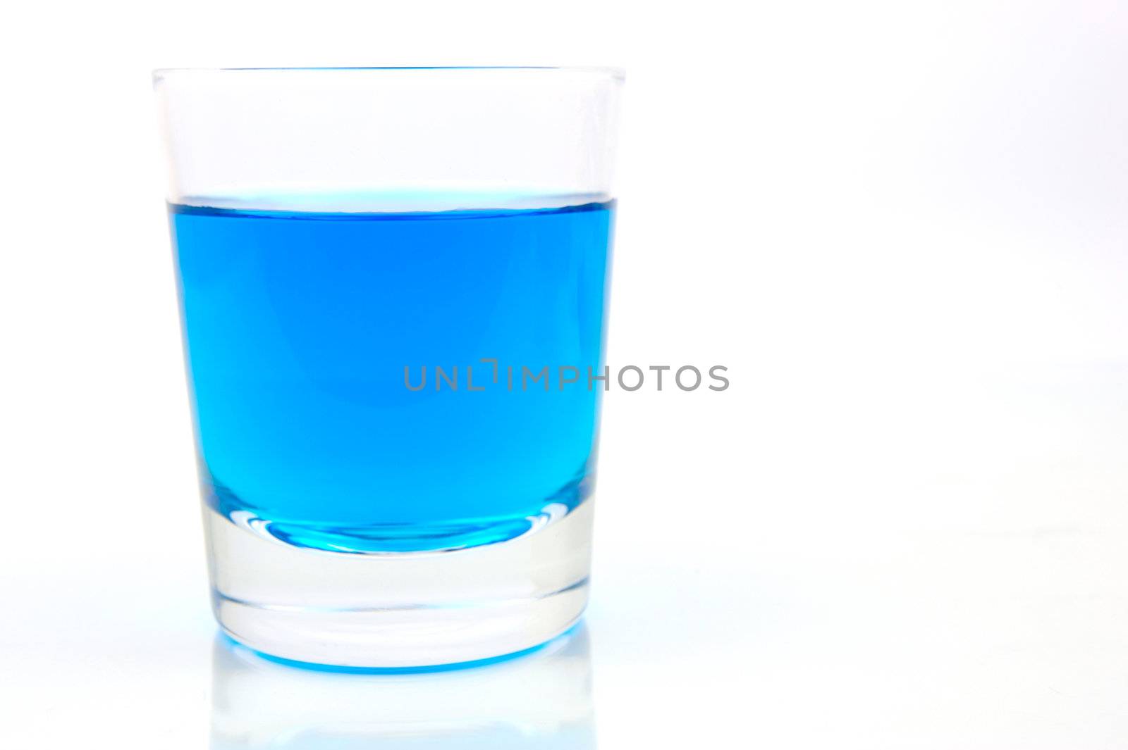 Glasses of soft drink isolated against a white background