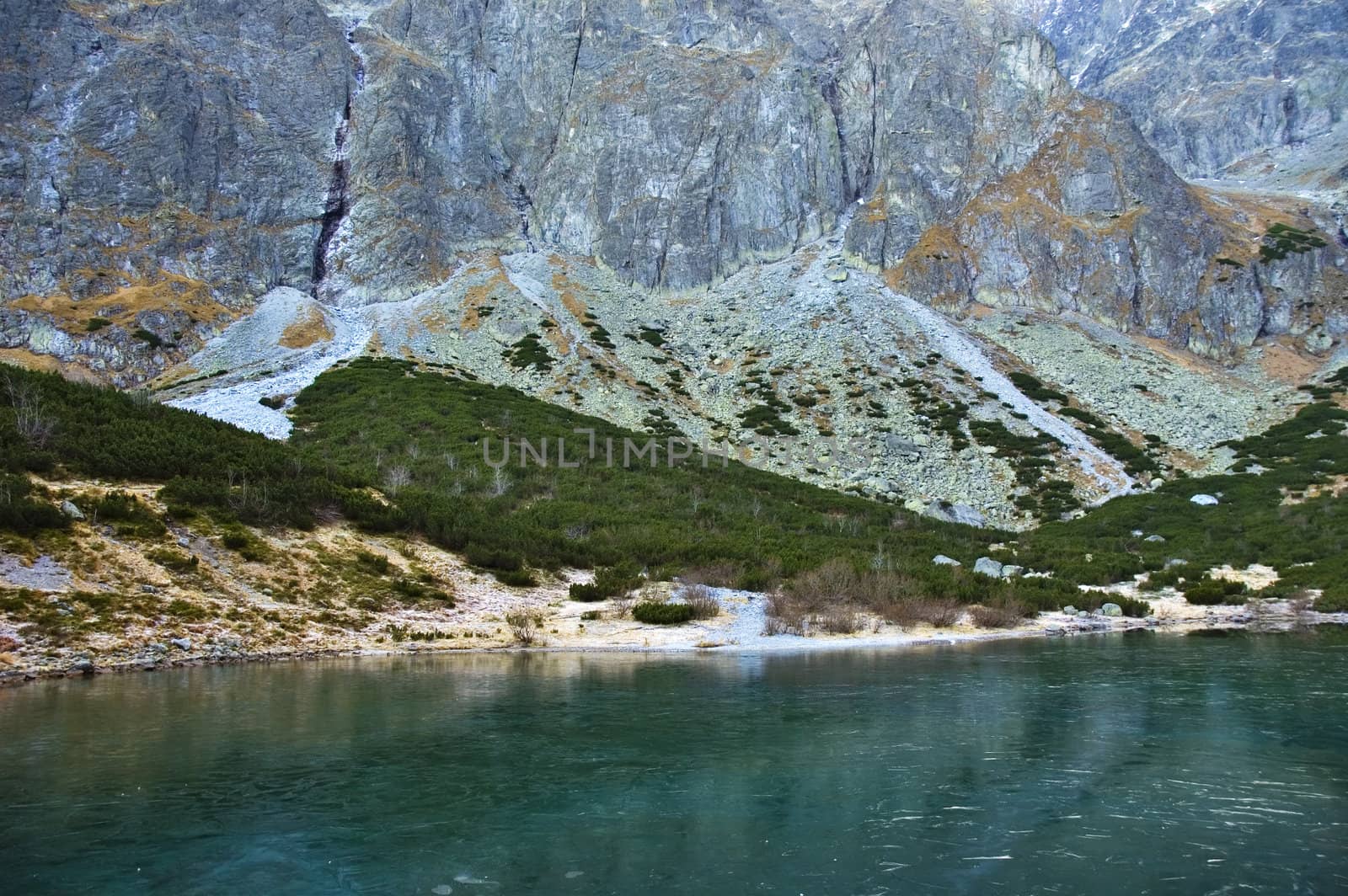 Lake in High Tatras Mountains in Slovakia
