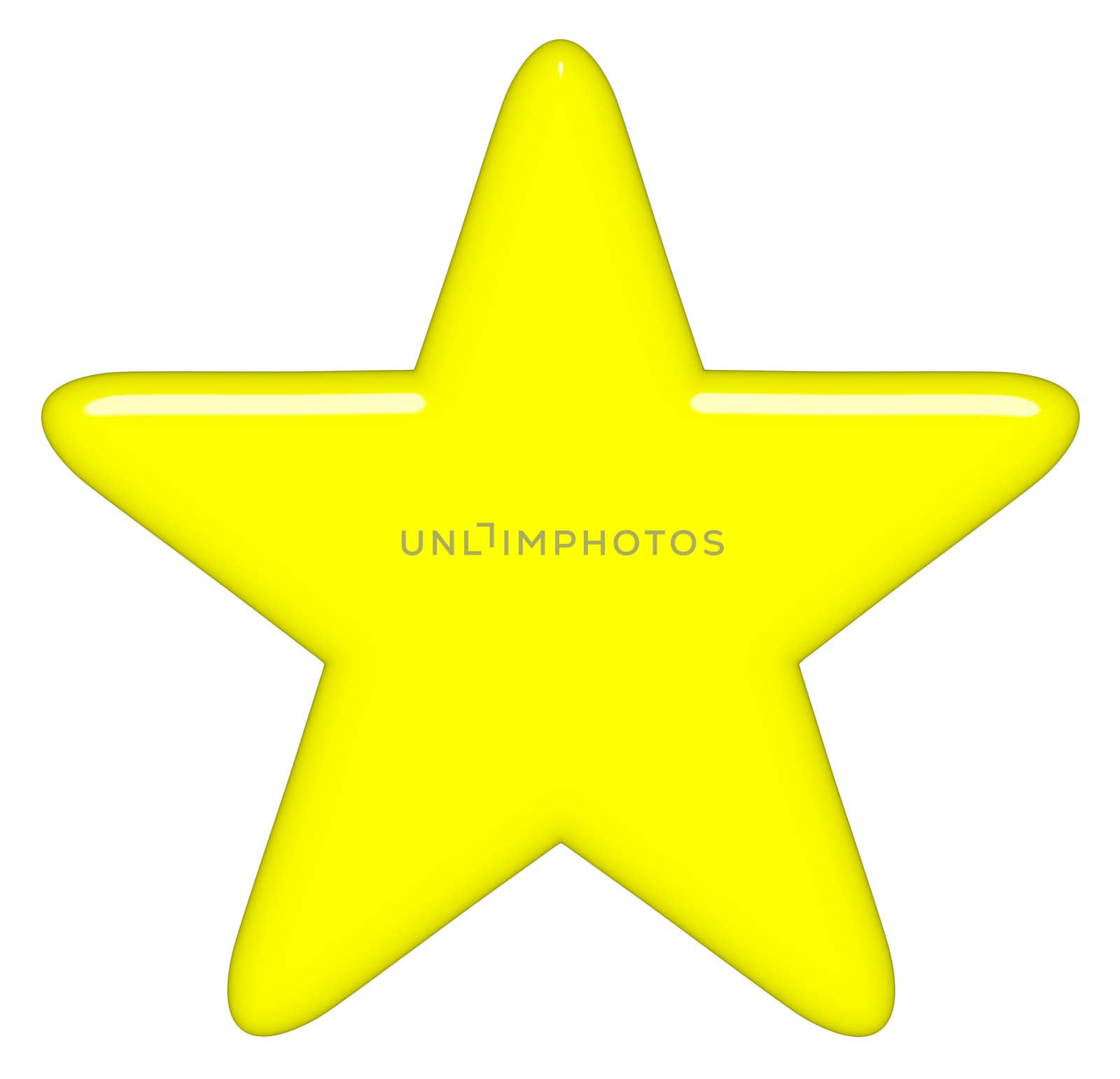 3d star isolated in white