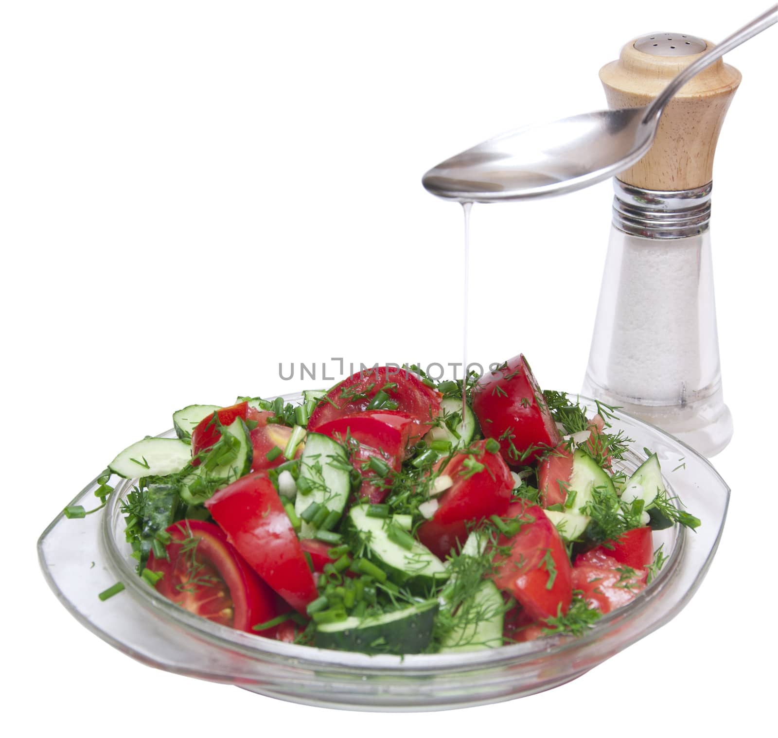 tomatoes and cucumbers on the cutting board