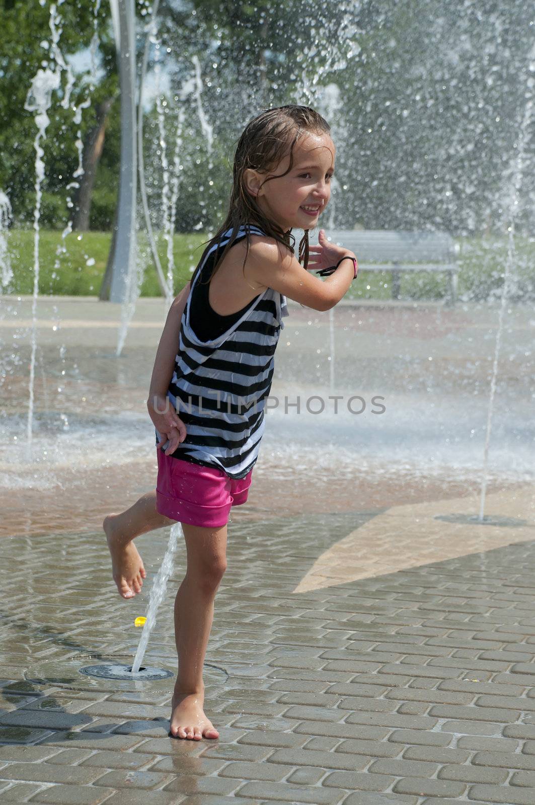 kids having summer fun outdoors at the park