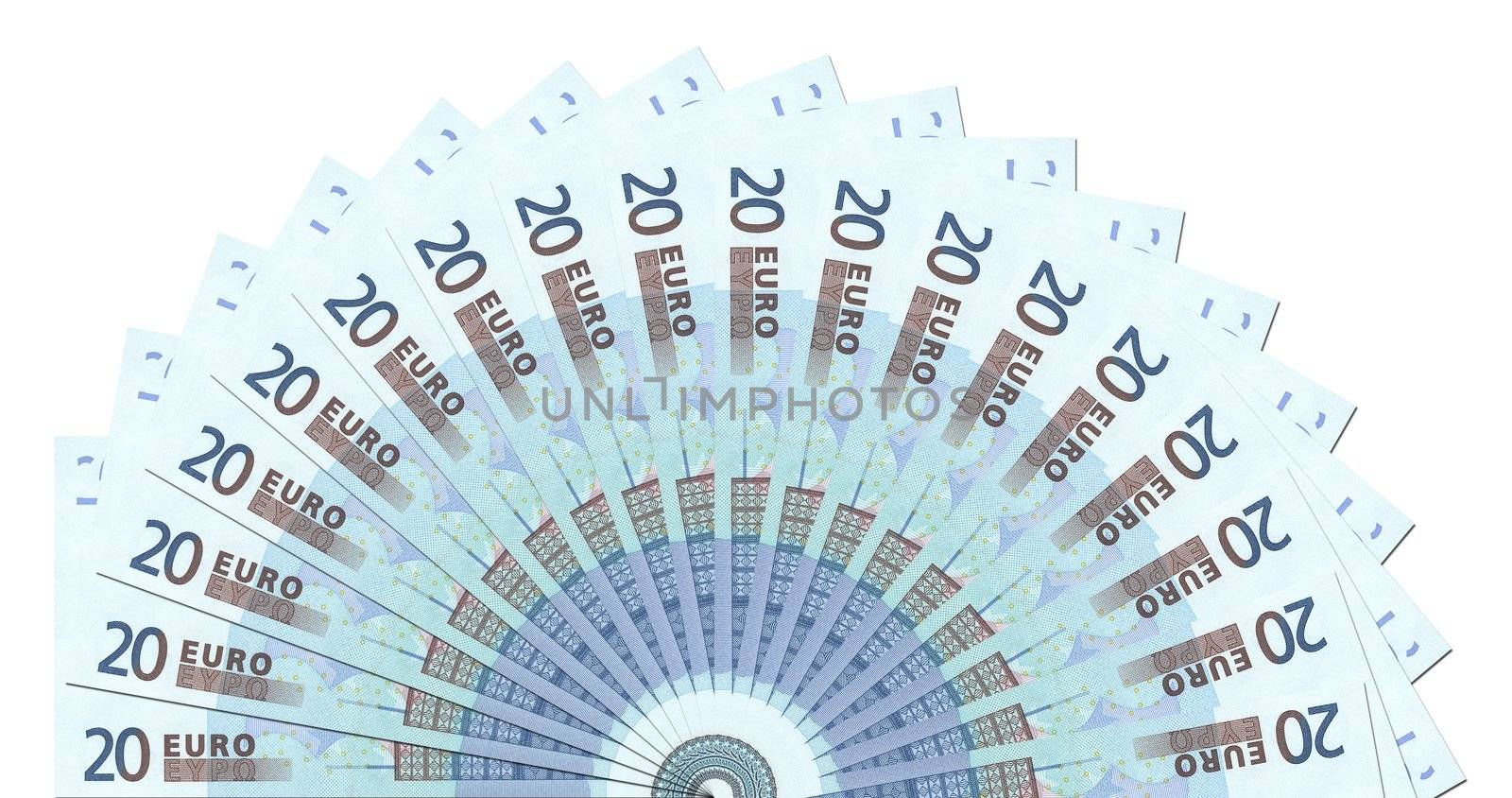 20 Euro Notes Half Circle Template by PixBox