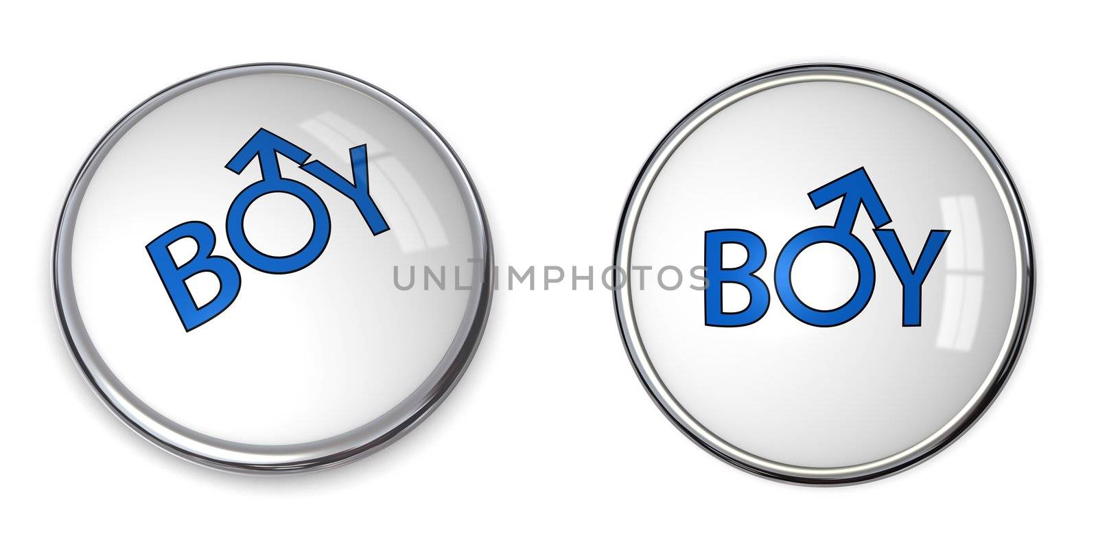 Button Word Boy/Male Gender Symbol by PixBox