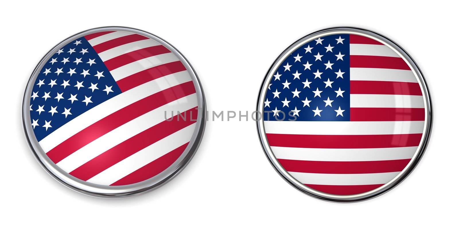 button style banner of united states of america