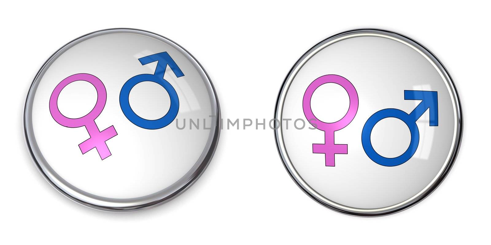 Button Male/Female Gender Symbol by PixBox