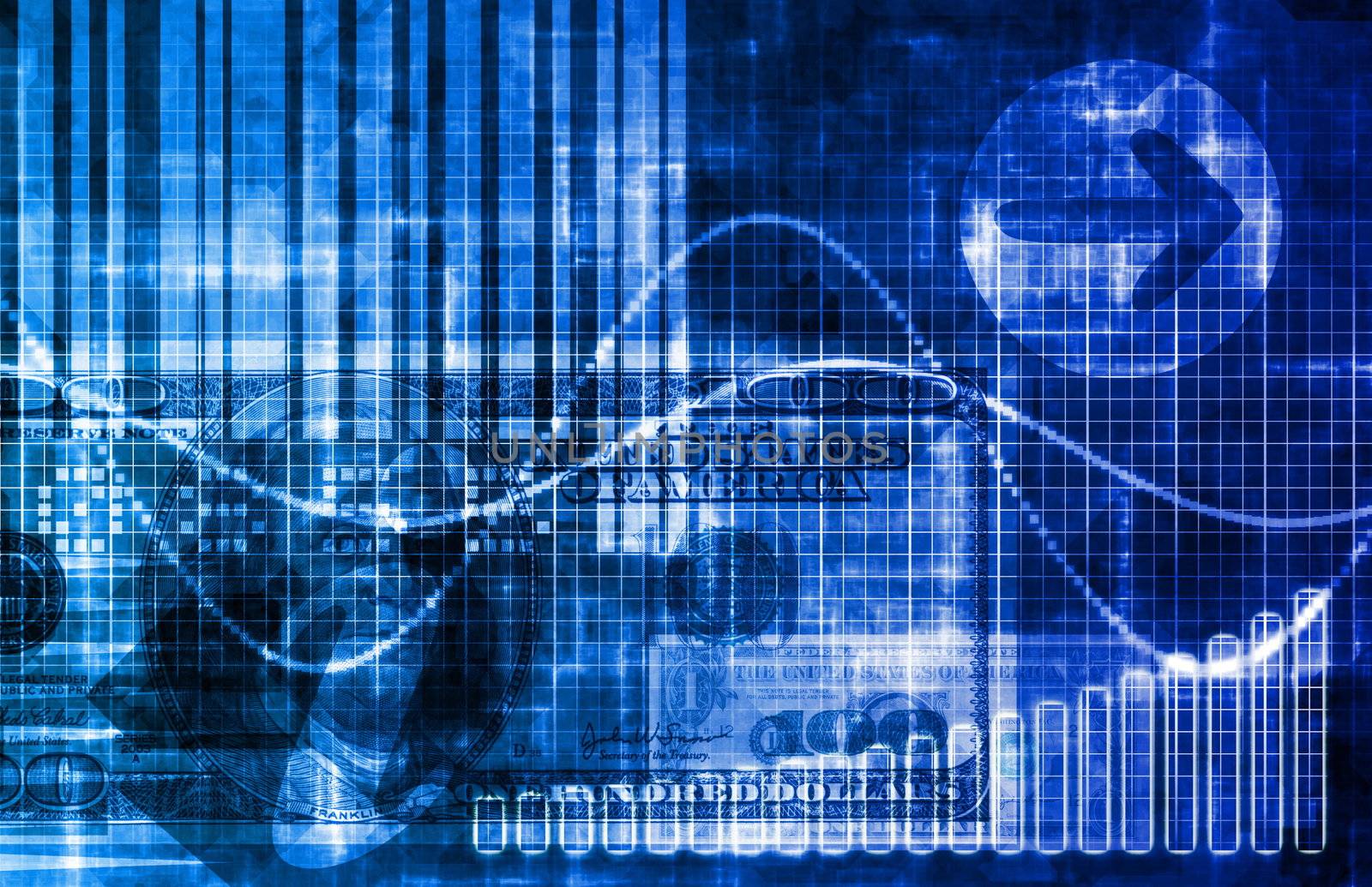 Digital Economy Abstract Business Concept Wallpaper Background