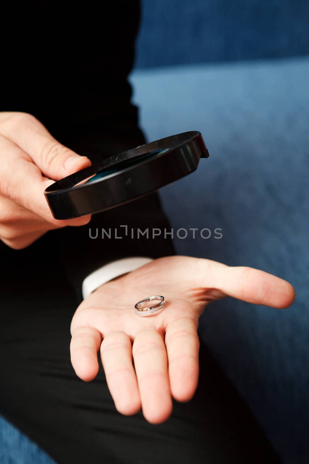 wedding rings through the loupe