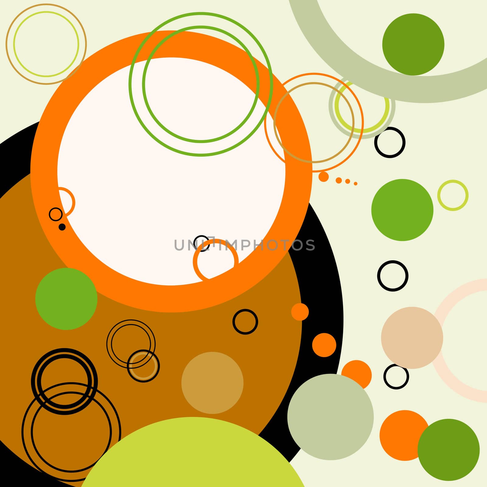 Abstract retro background with circles