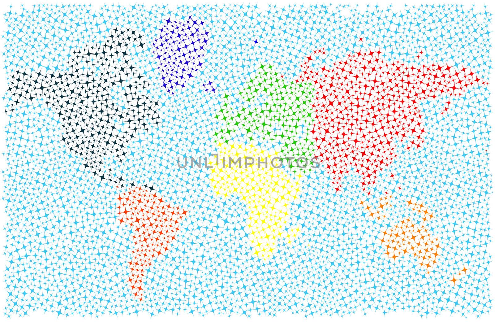 Stylized world map by Lirch