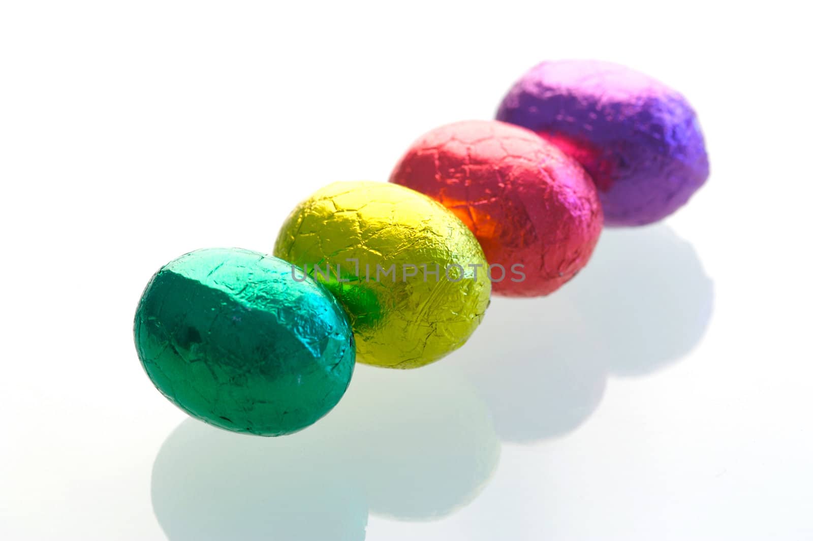 Easter eggs isolated on a white background