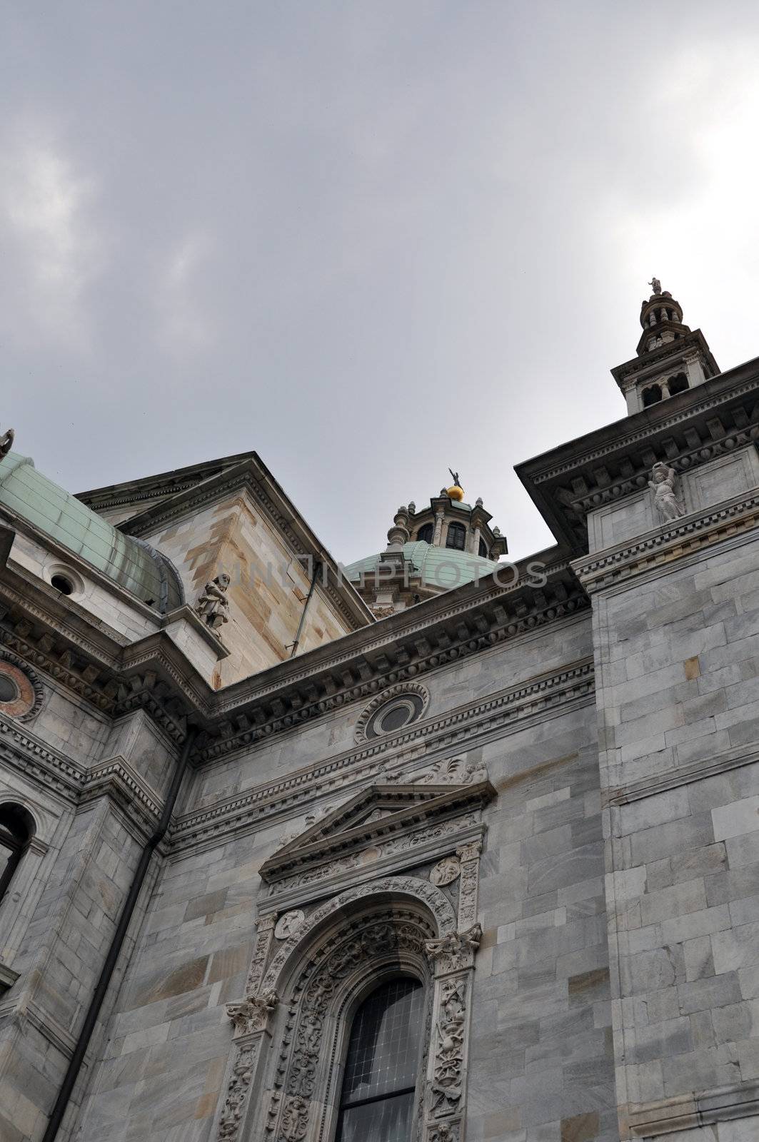 The renaissance dome of Como at Lake Como in Lombardy, Italy