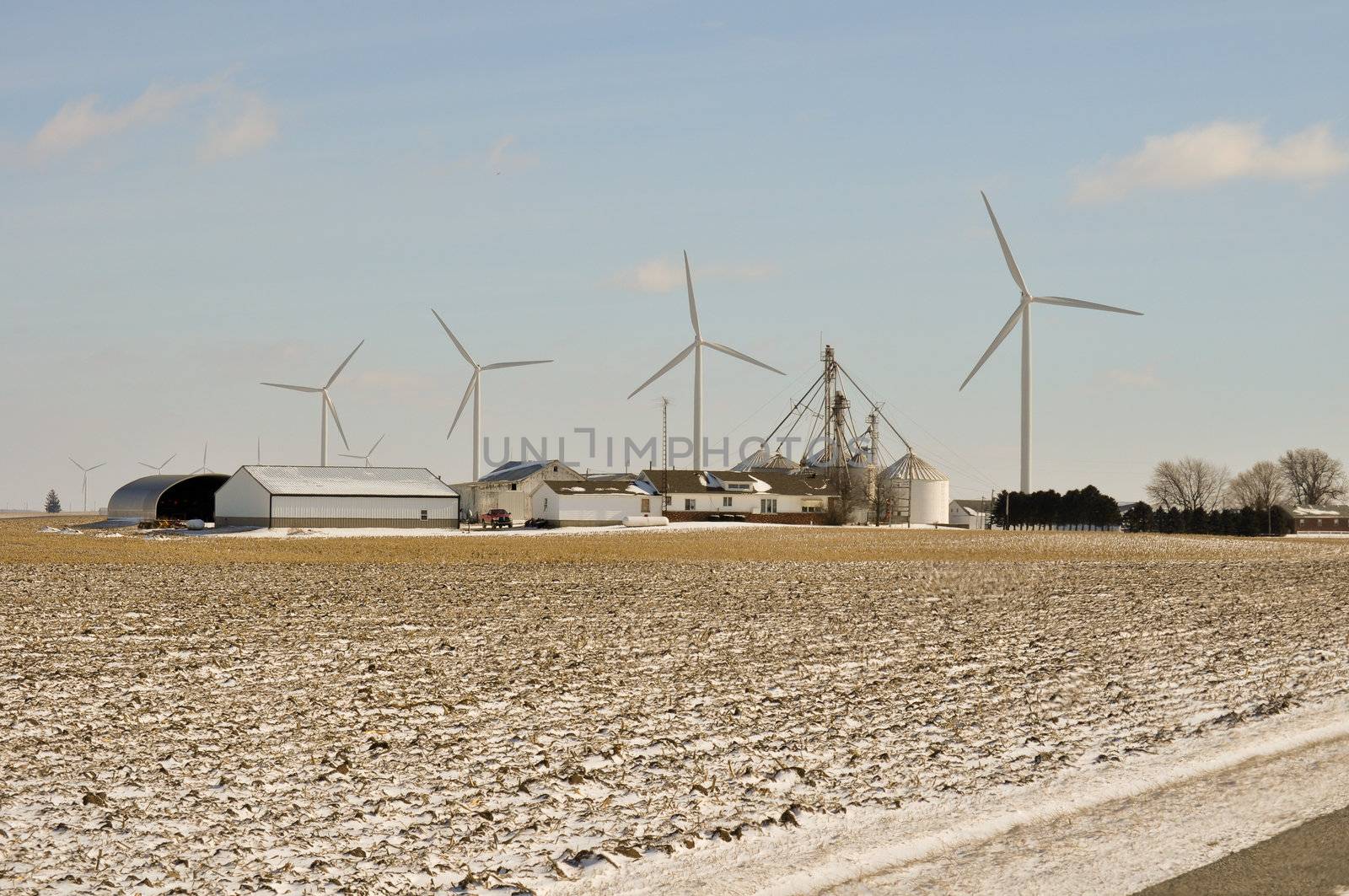Indiana Wind Turbine over the family farm