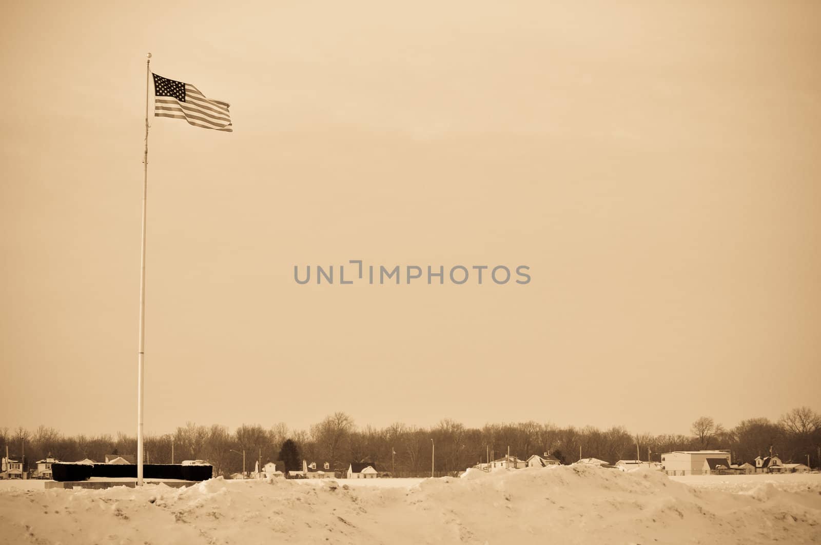Antiqued photos of a flag waving by RefocusPhoto