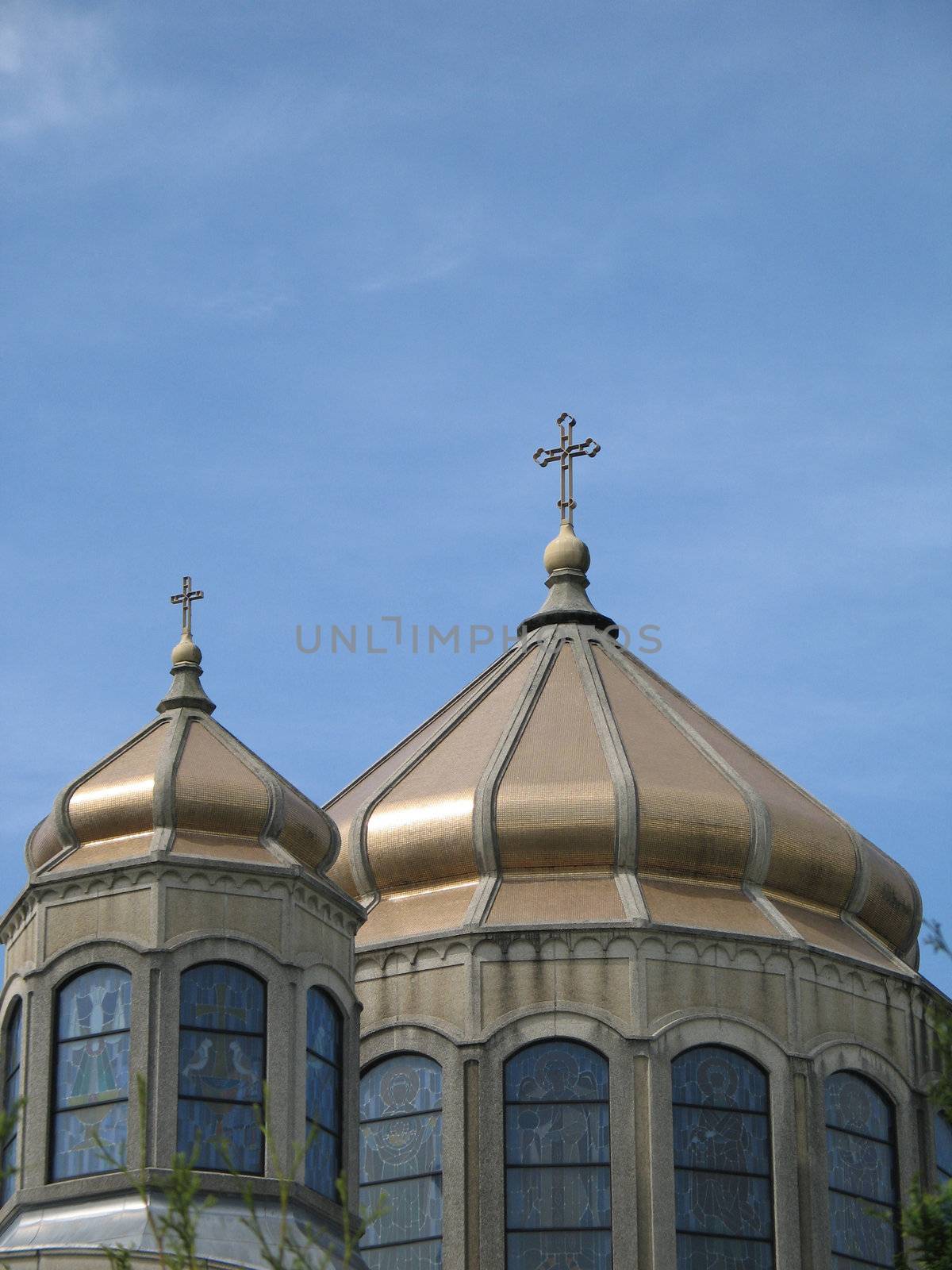 church steeple and blue sky by mmm