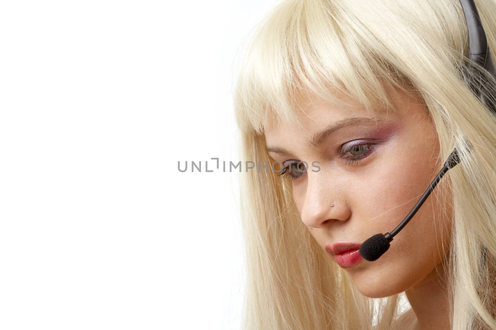 customer service blonde by dolgachov