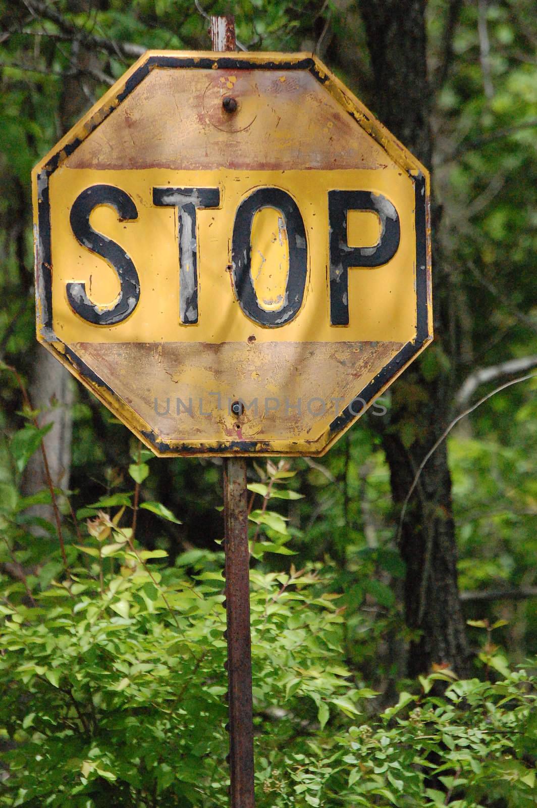 Antique Stop Sign by RefocusPhoto