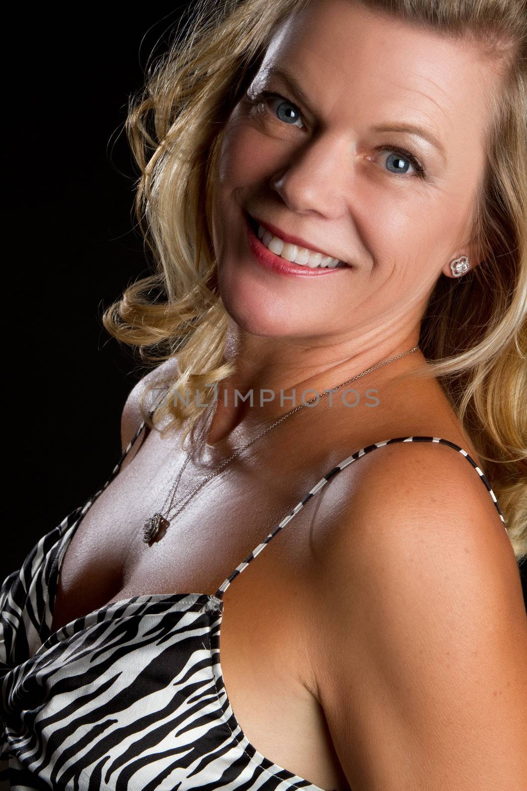 Beautiful smiling middle aged woman