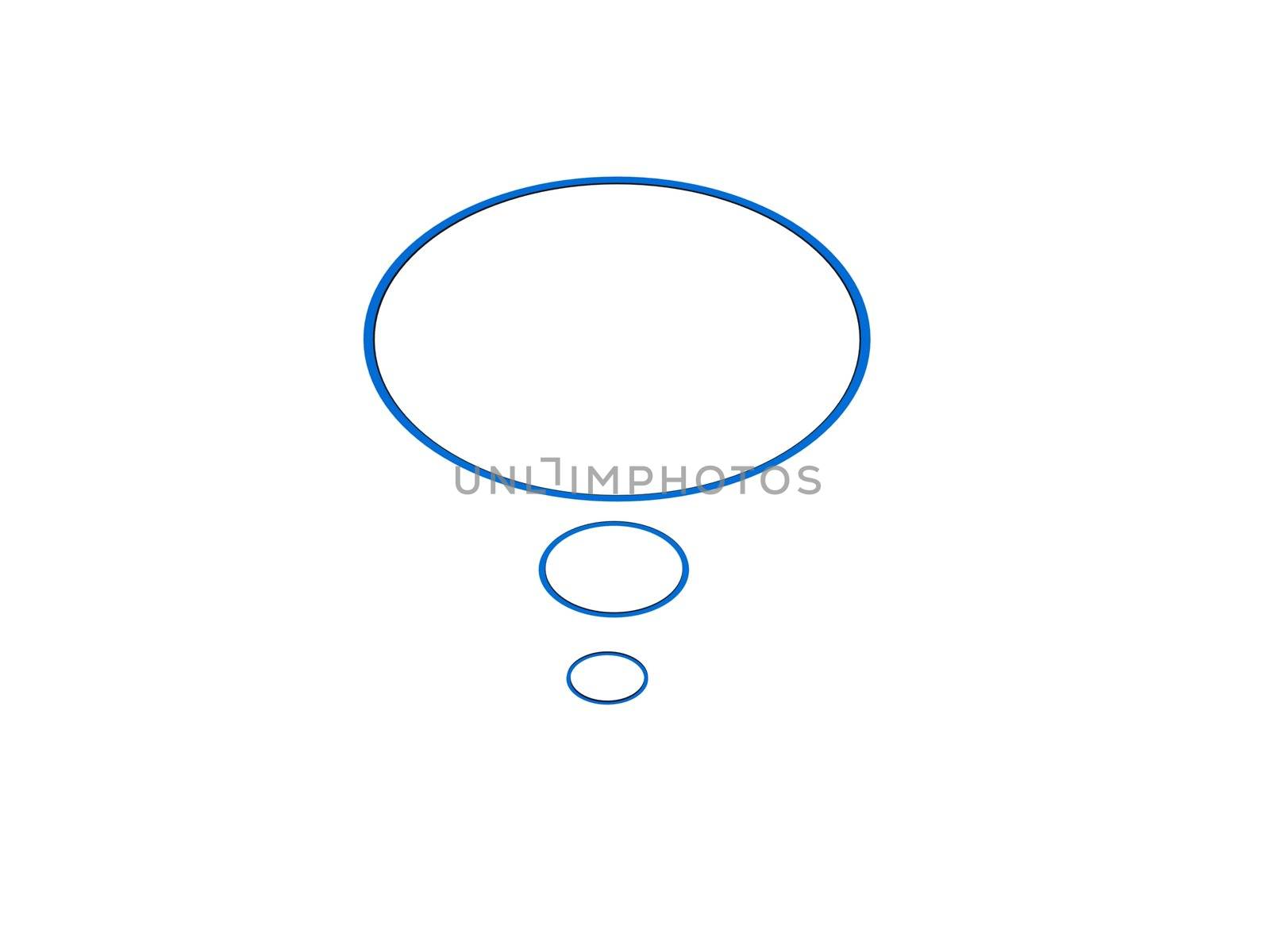 3D dialog symbol against white background