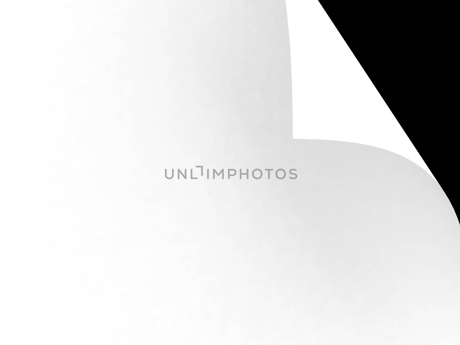 3D page curl with white background
