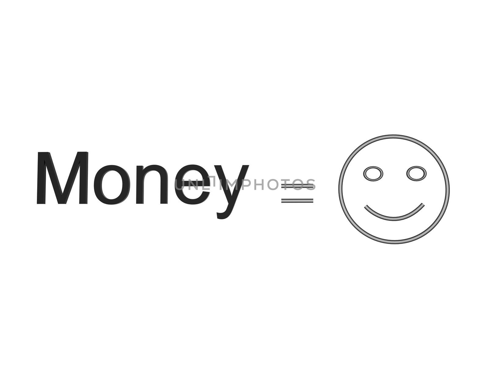 3D money equals happiness