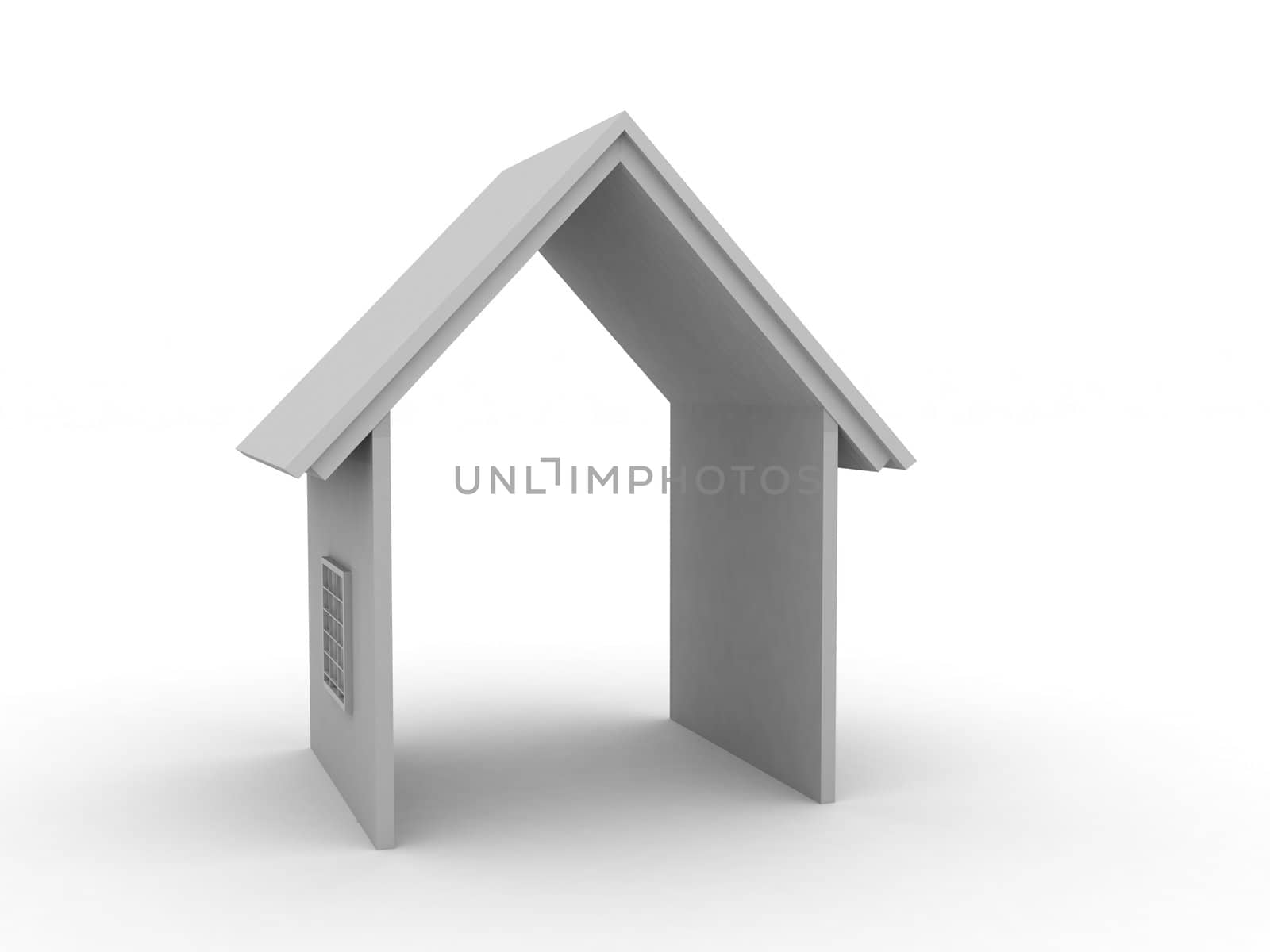 3D isolated small house