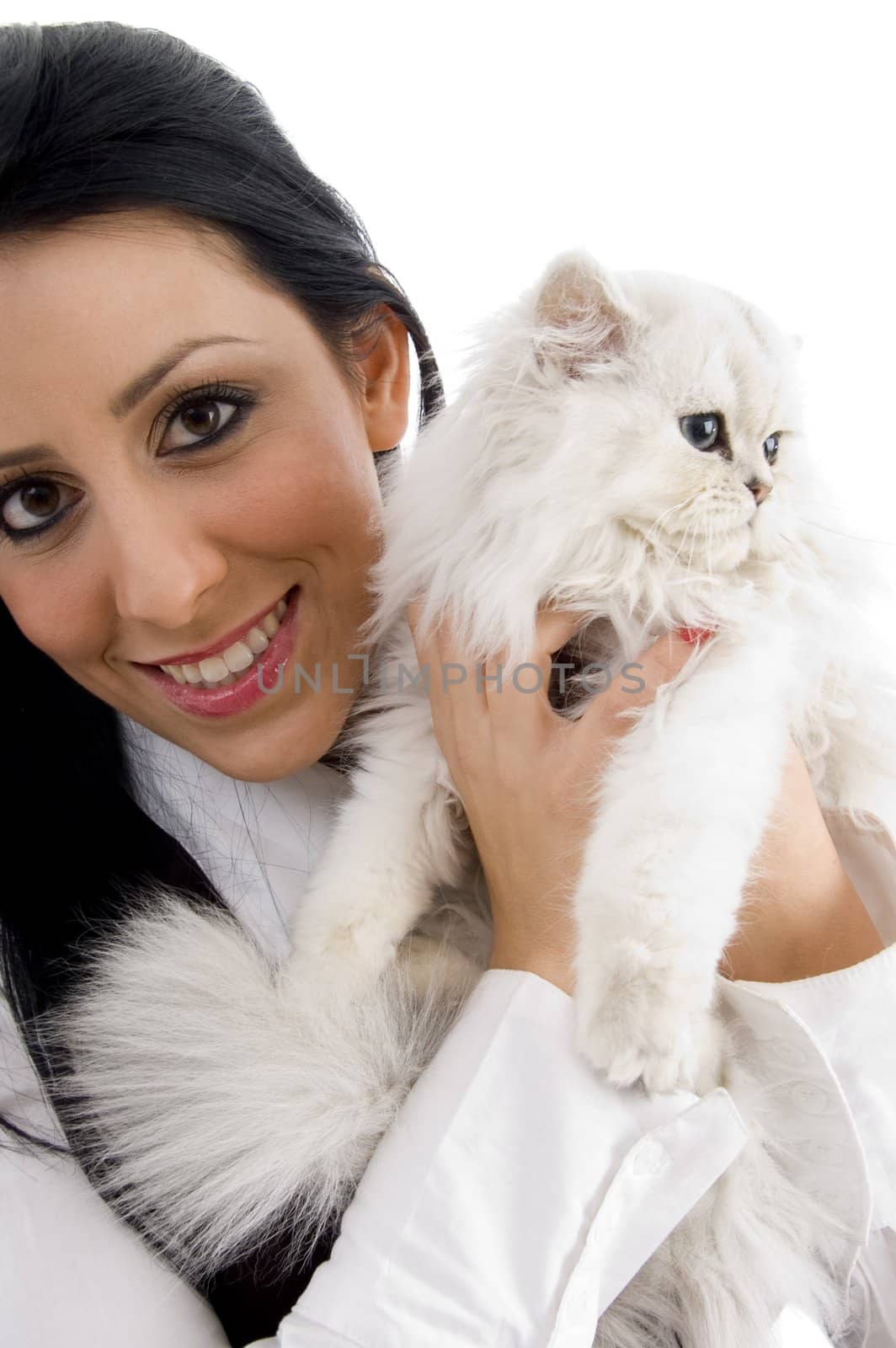 young model posing with her kitten by imagerymajestic
