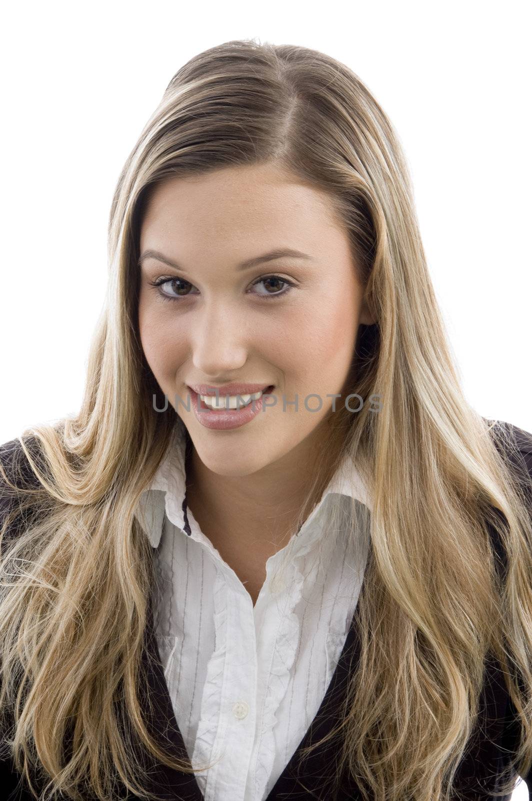 portrait of young professional on an isolated white background