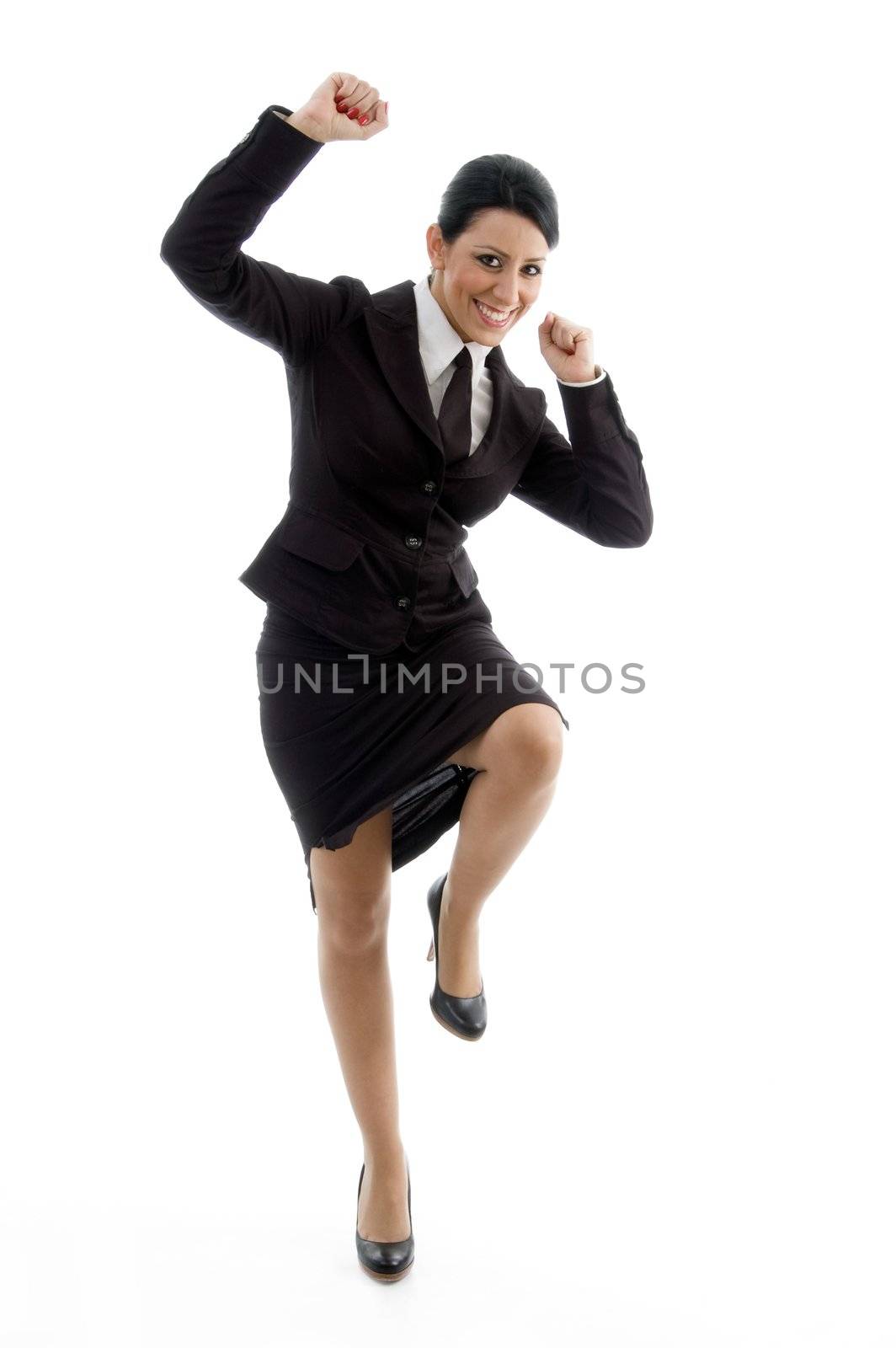 businesswoman successful with white background