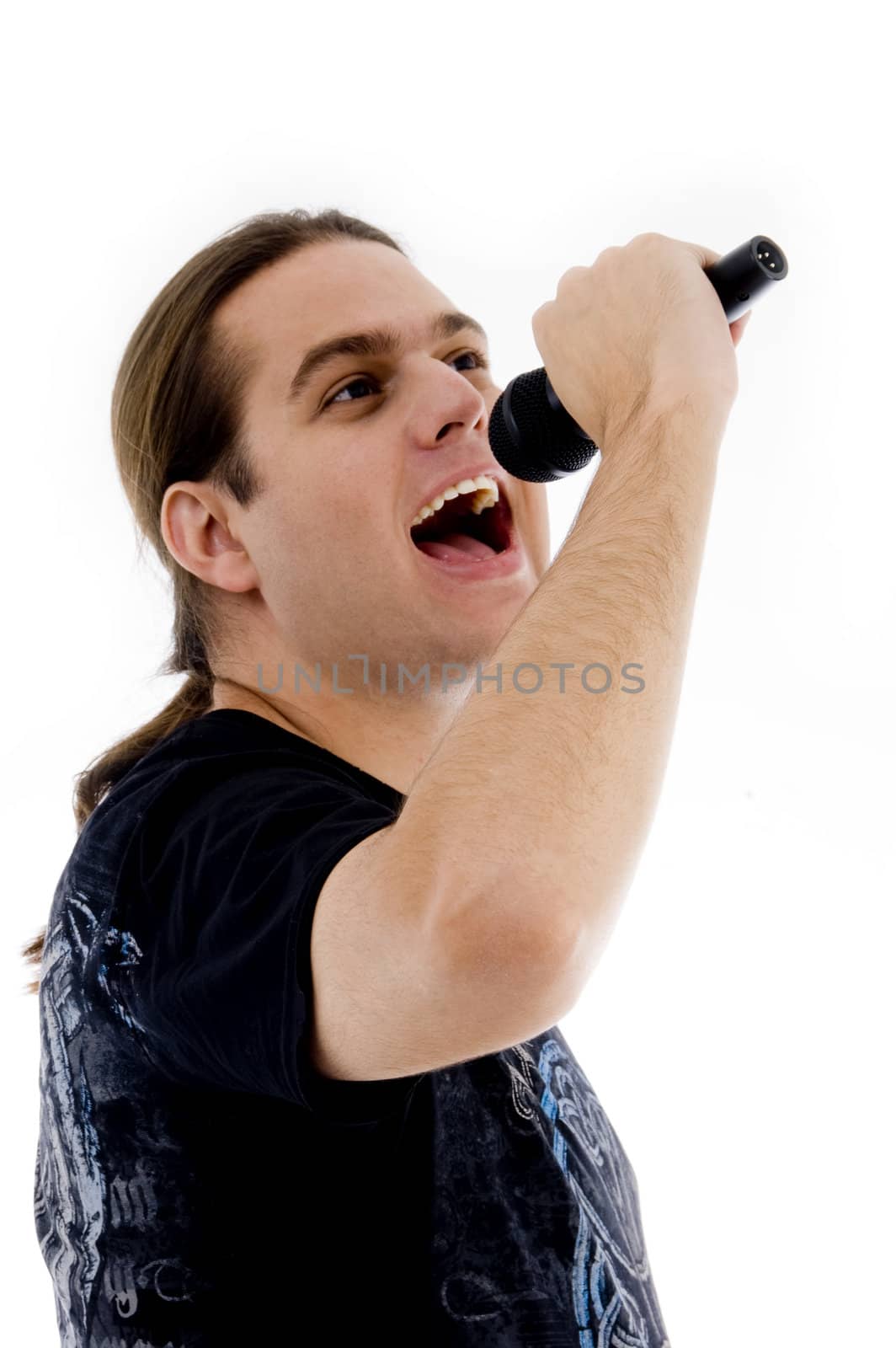 young male singing into microphone by imagerymajestic