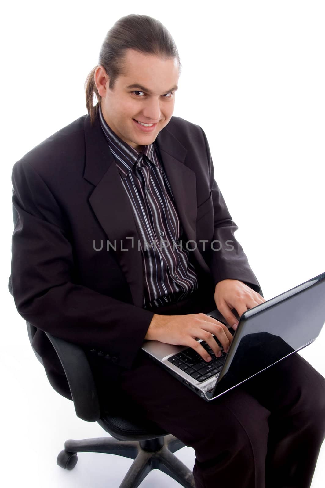 businessman hands working on laptop by imagerymajestic