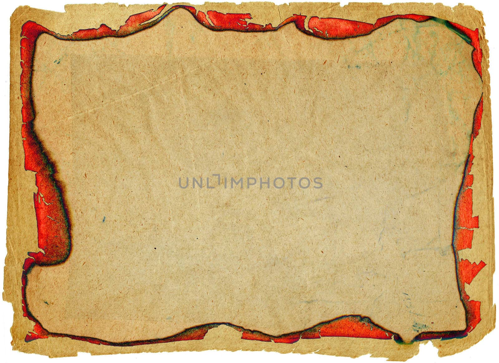 grunge paper with red ragged edges by Mibuch