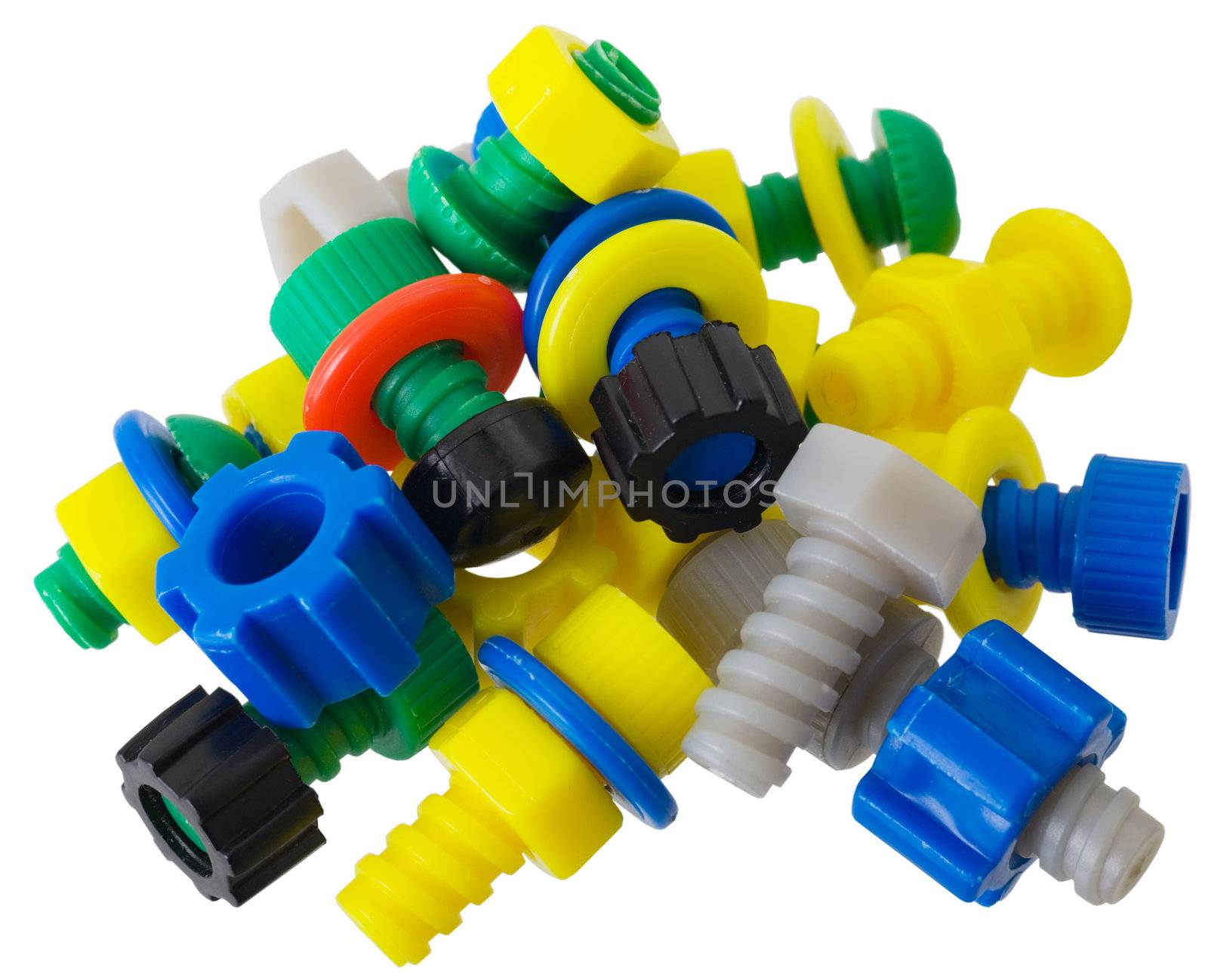 Much plastic bolts, nuts, pucks from constructor