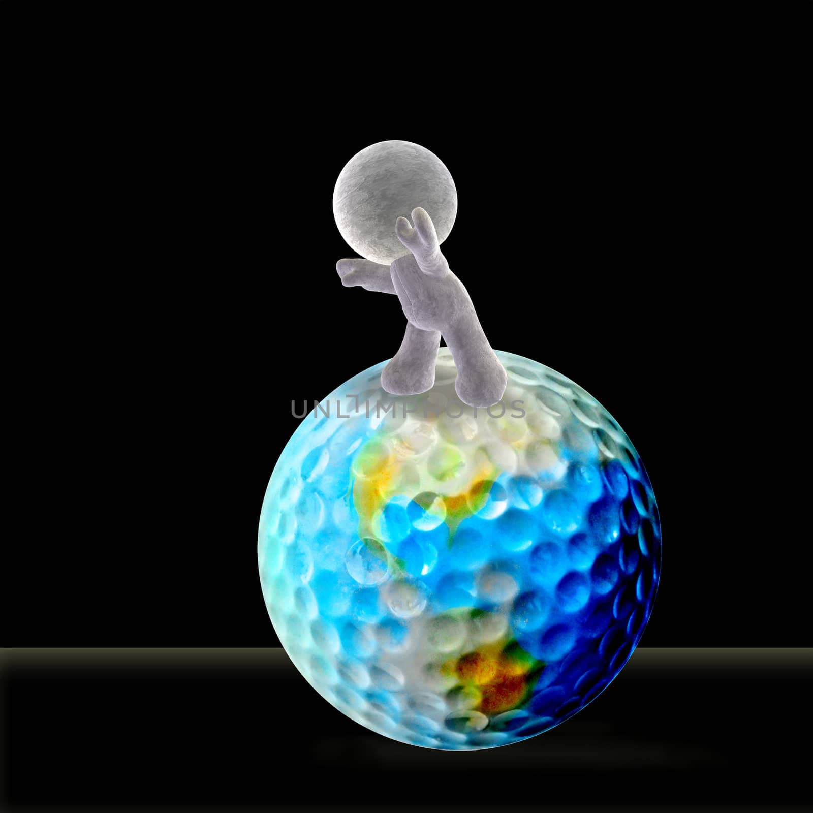 Rolling a golf ball forward by ommo