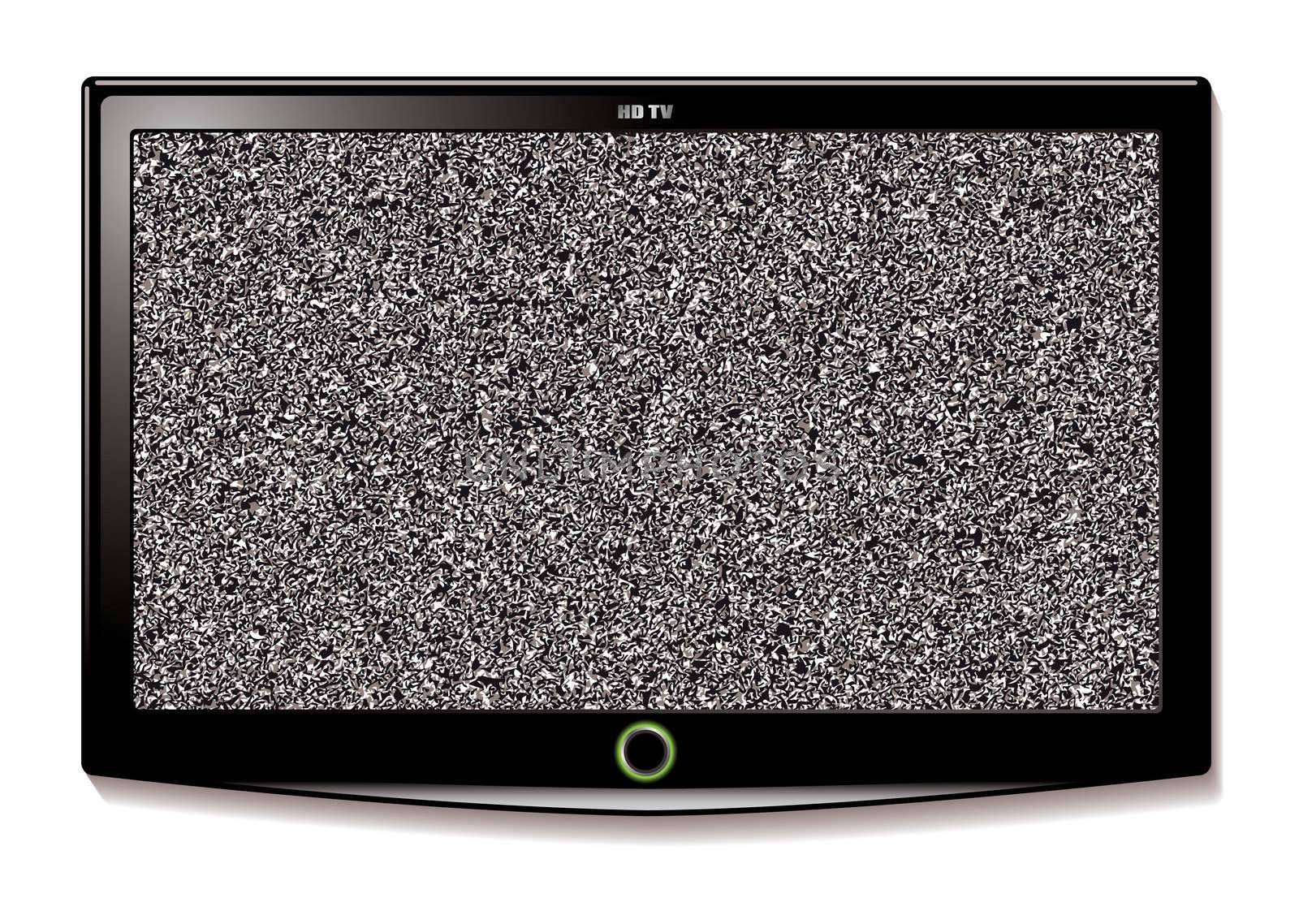 Modern LCD television with static interference and wide screen mode