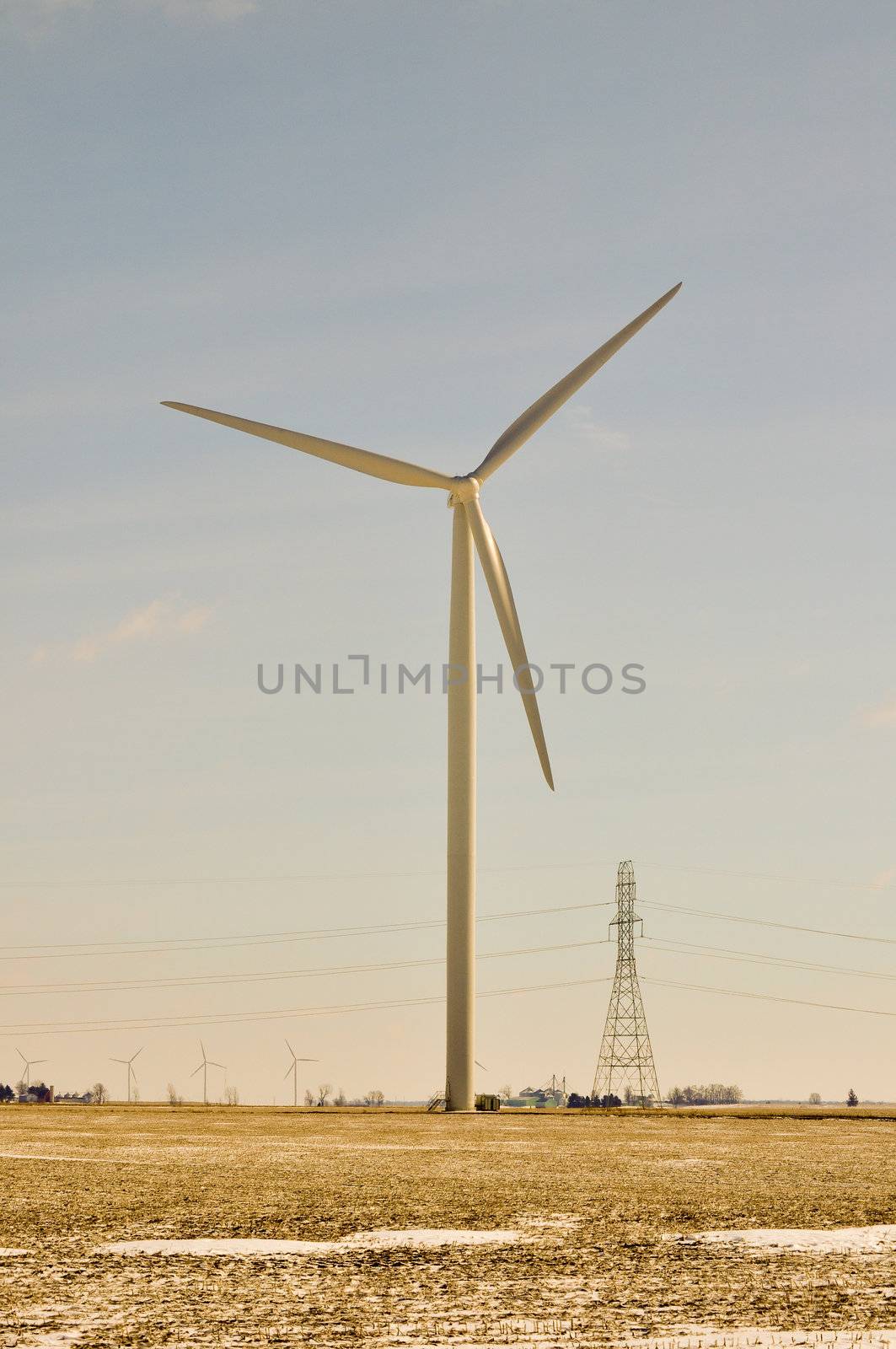 Wind Turbine Creates the Power Behind by RefocusPhoto