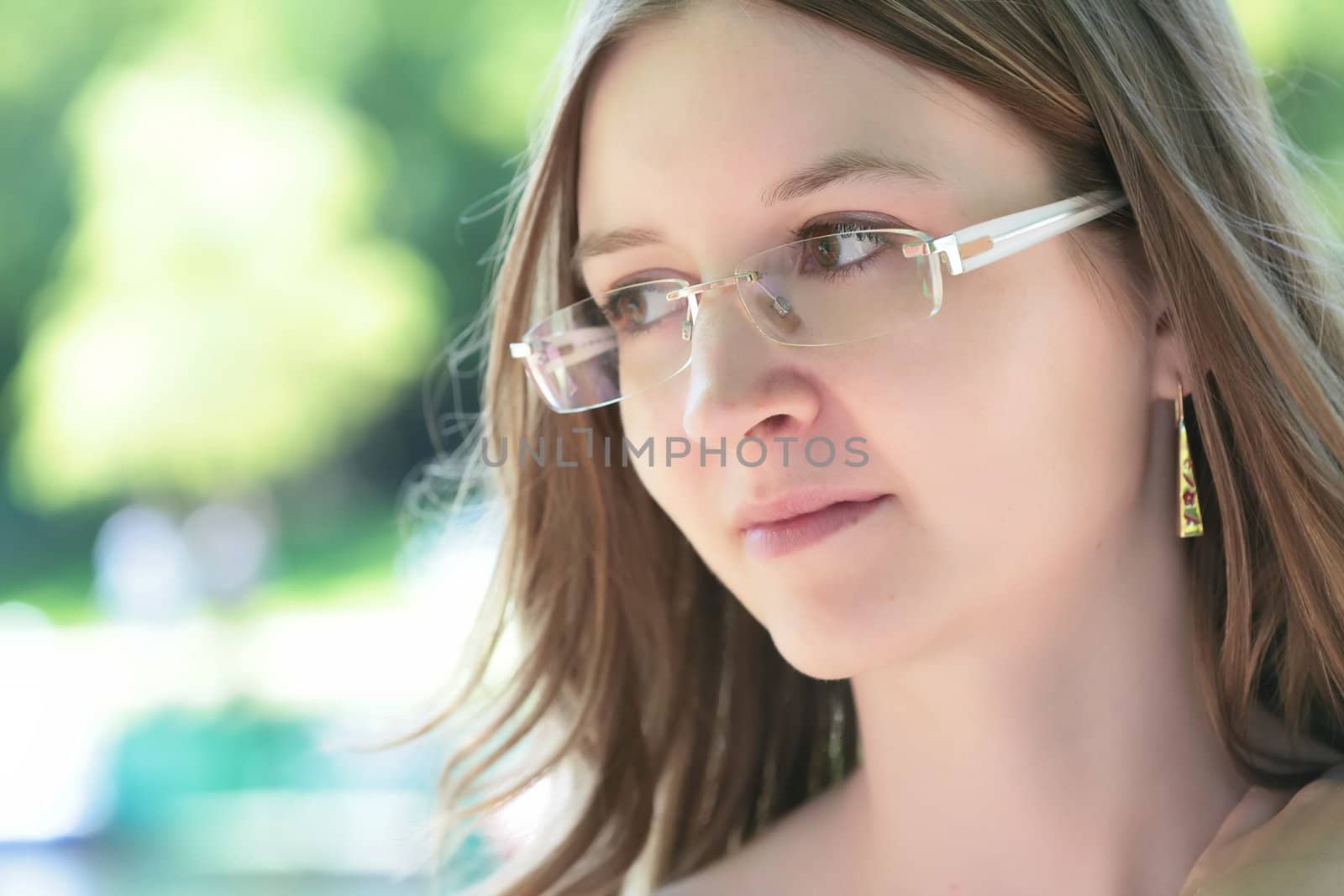 young girl in glasses by Astroid