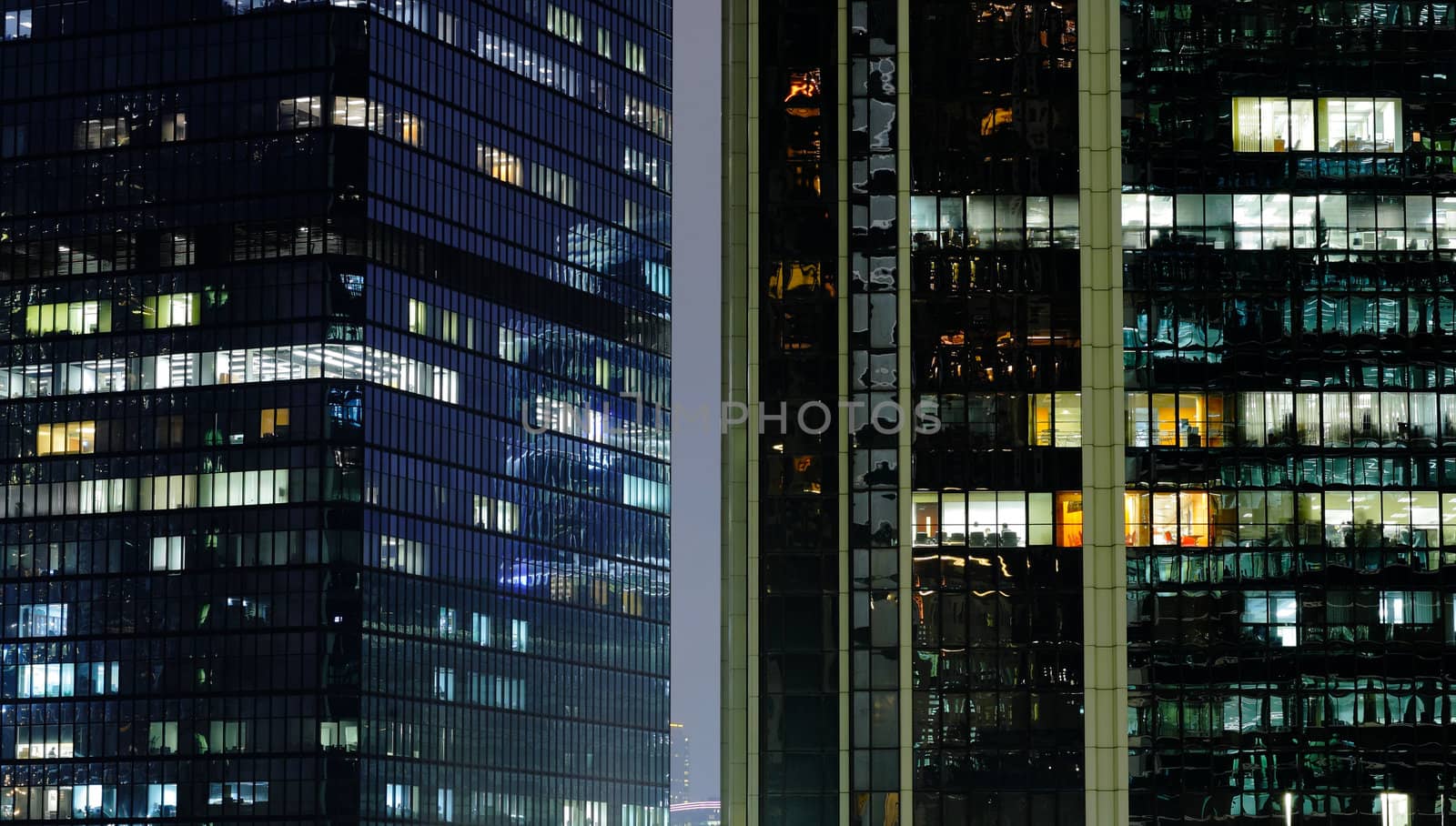 office working at night