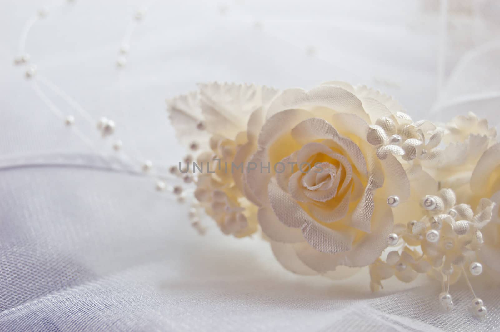 textile wedding background with pastel roses