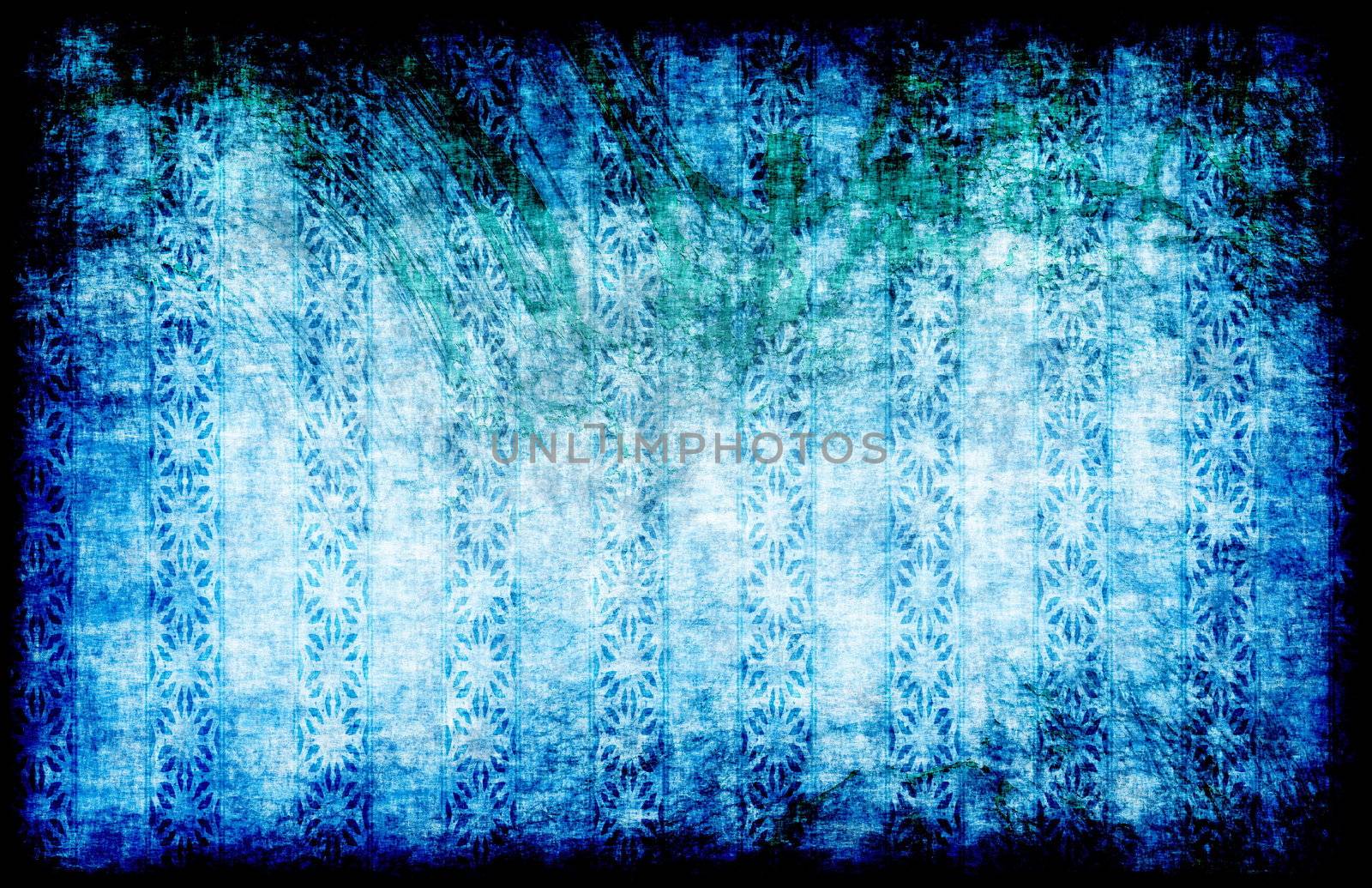 Blue Grunge Style Vintage Background as Art