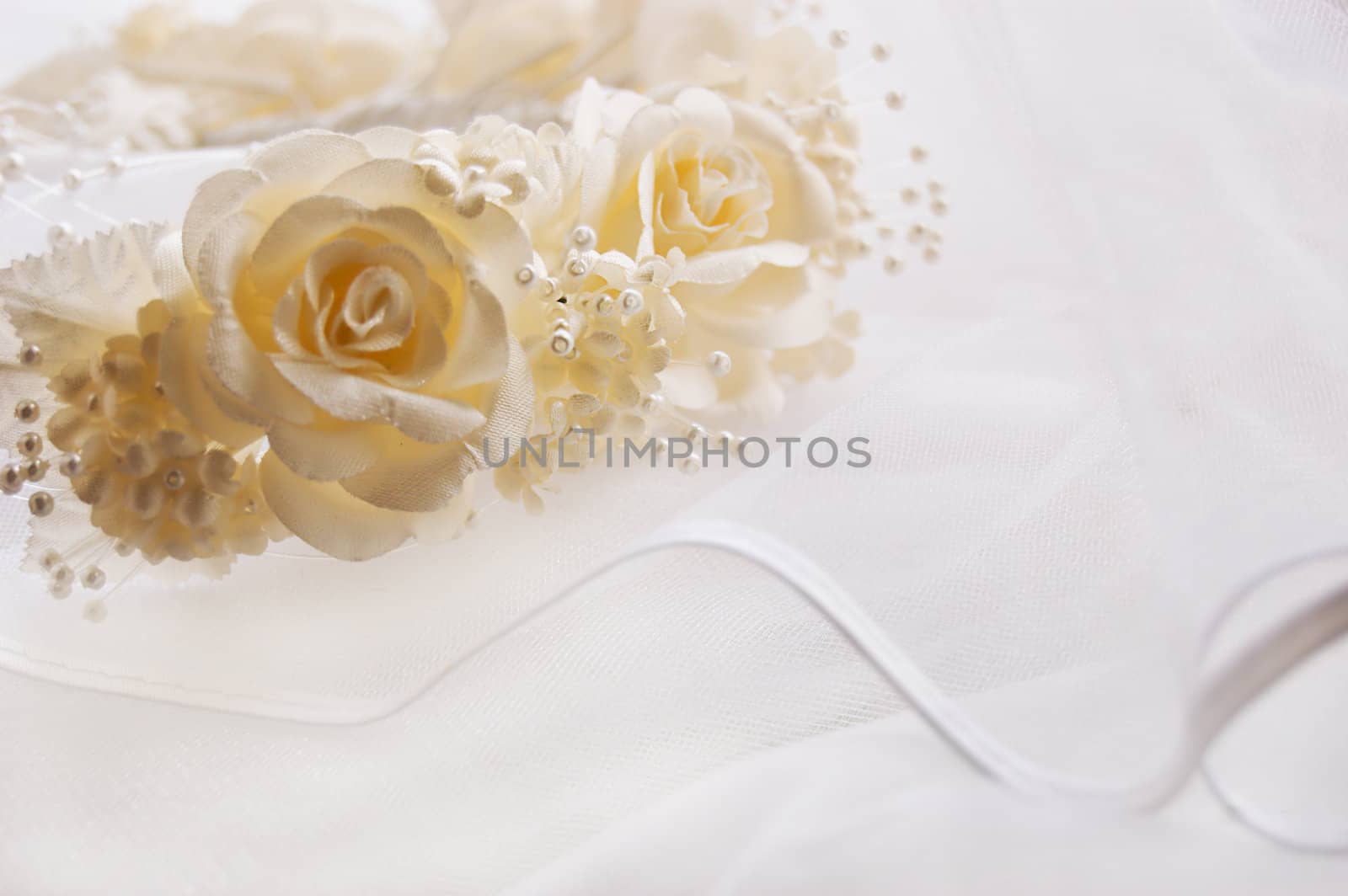 textile wedding background with pastel roses