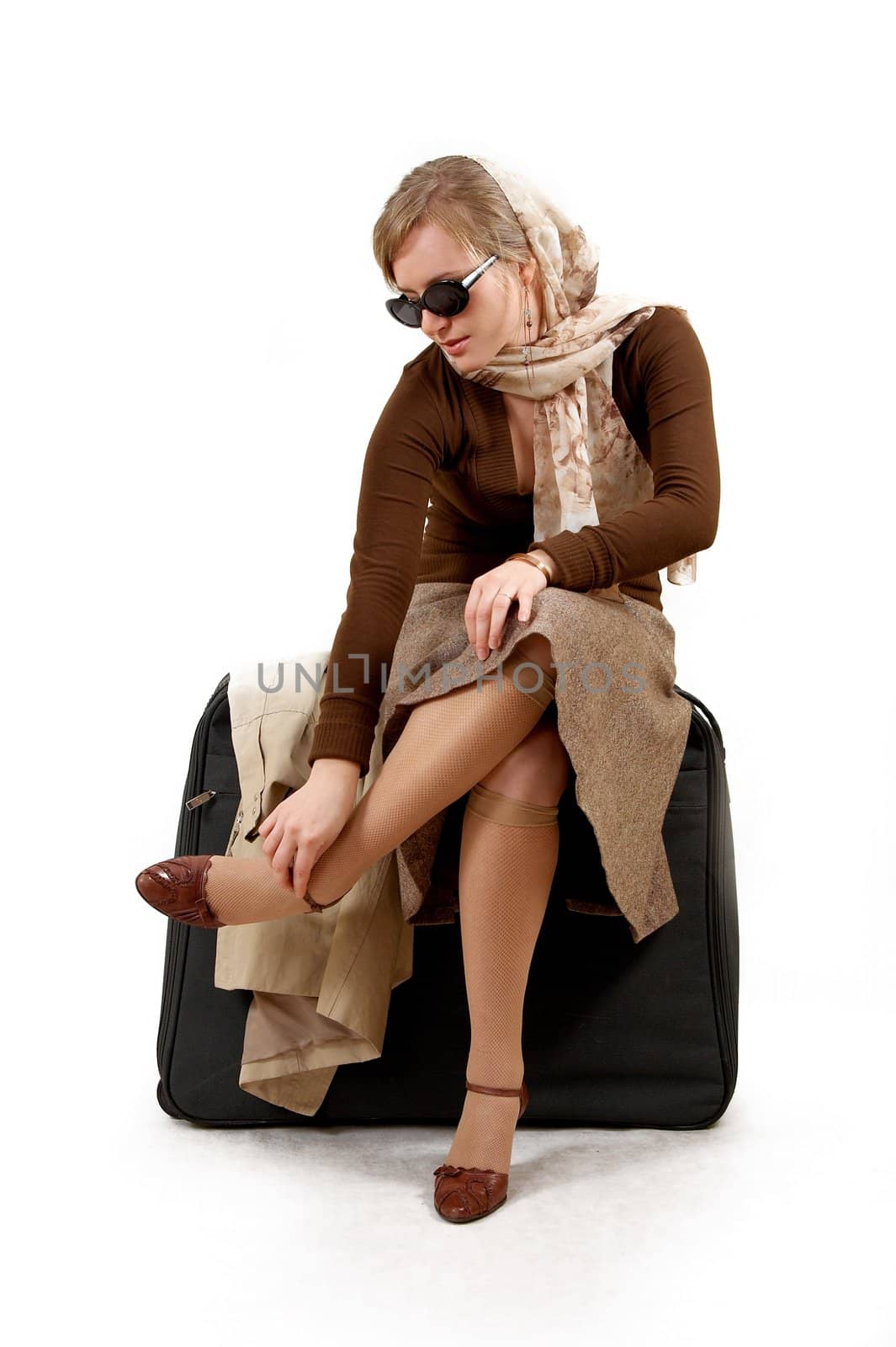 woman with huge bag by amaxim