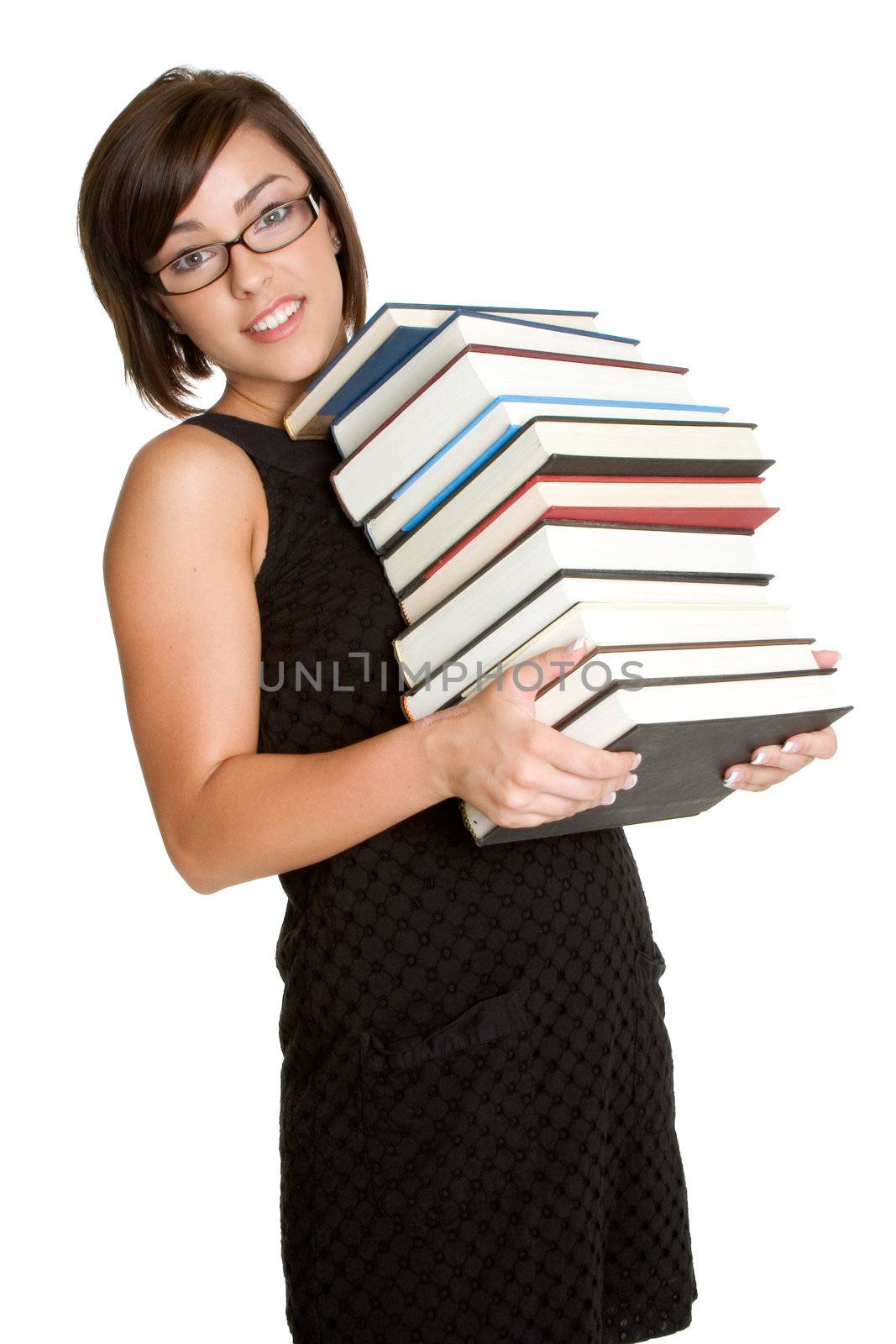 Woman Carrying Books by keeweeboy