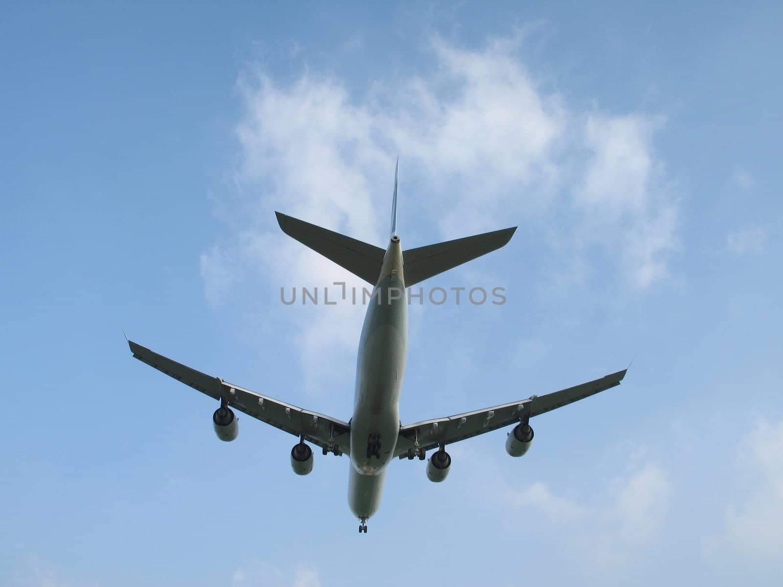 view of an airplane from under by mmm