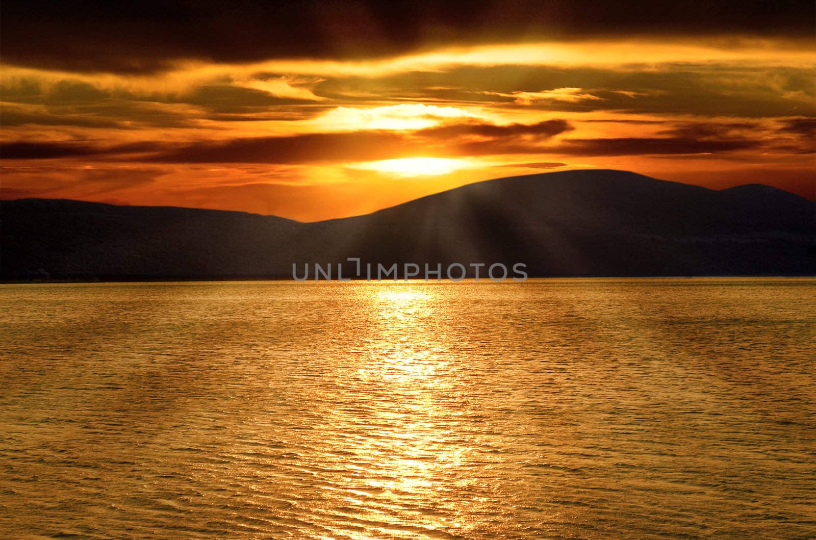 Sunset over Adriatic Sea by majeczka