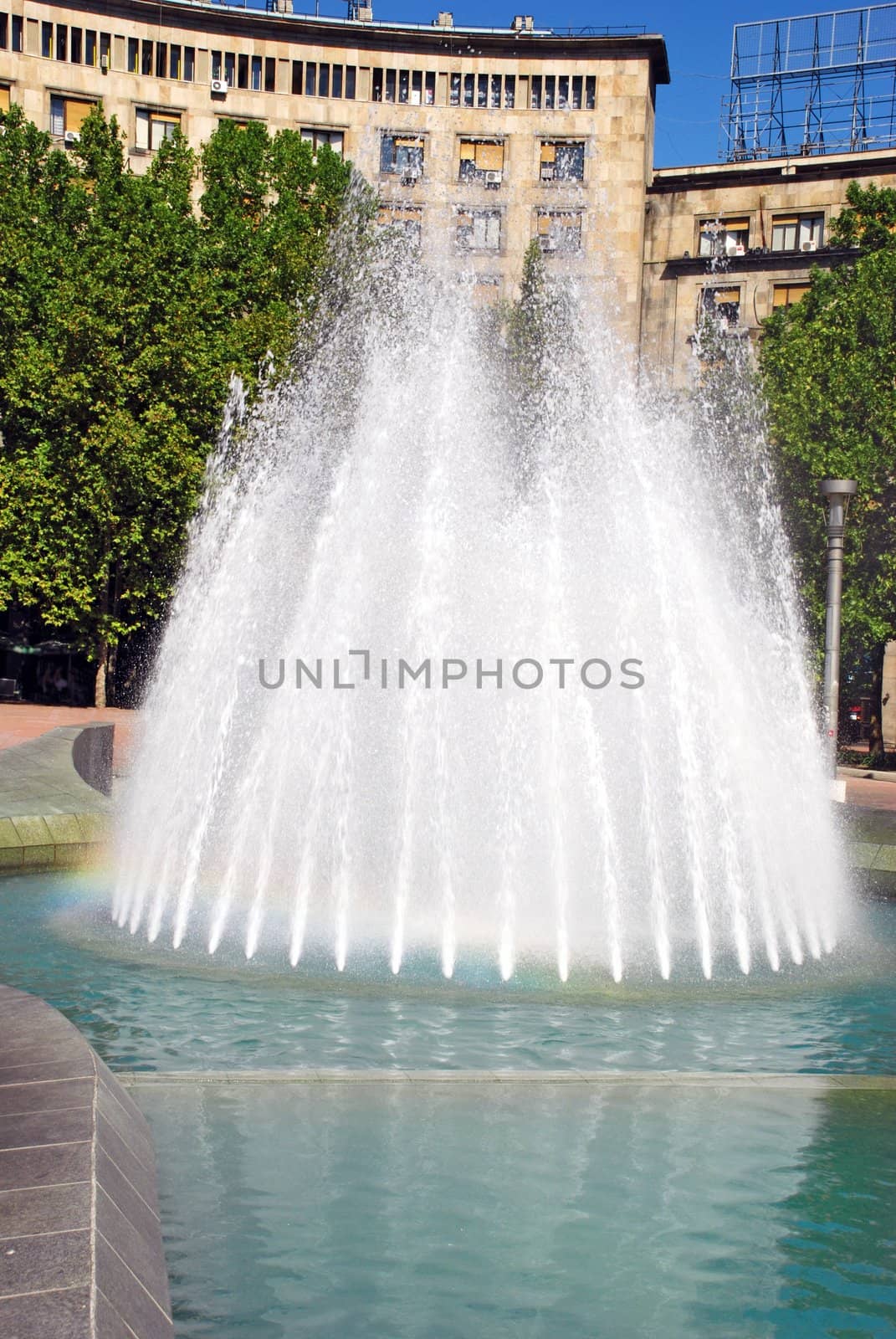 Fountain in center of Belgrade by simply